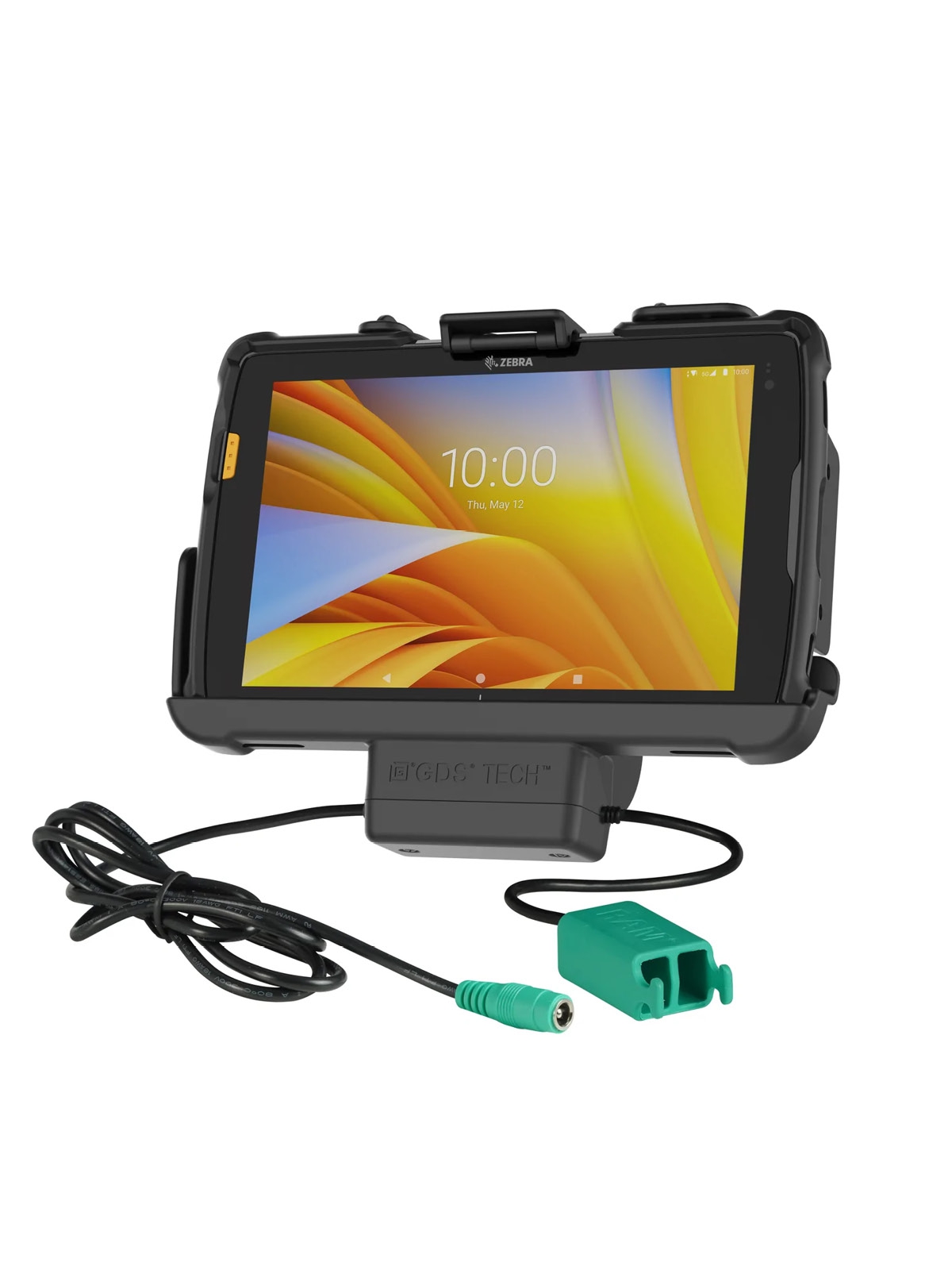 RAM Mounts EZ-Roll'r Halteschale für Zebra ET40 & ET45 (10“) Tablets - In Rugged Boot - 5.5mm DC & Dual USB-A-Anschluss