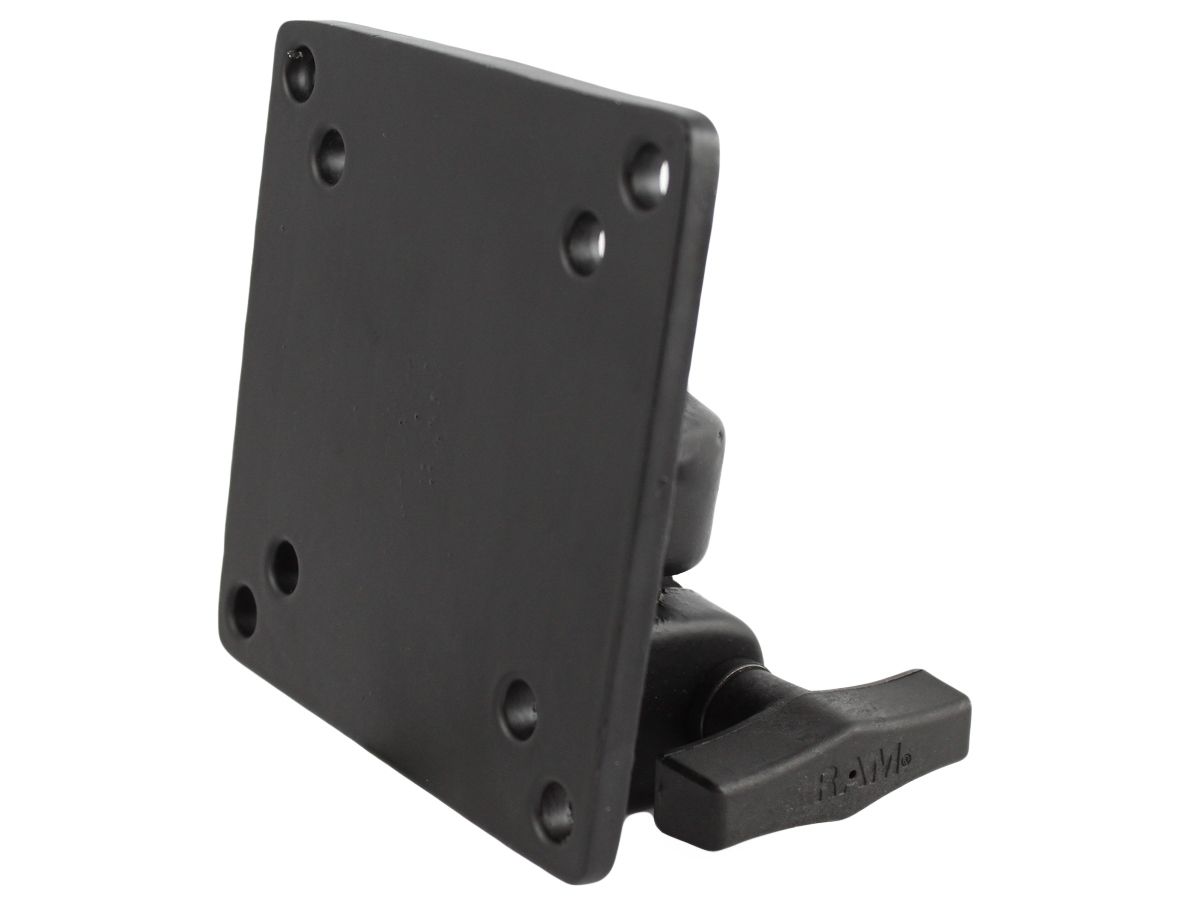 RAM Mounts VESA-Platte (75x75 u. 100x100 mm Lochraster) mit 1/2" Öffnung und Drehverschluss - im Polybeutel