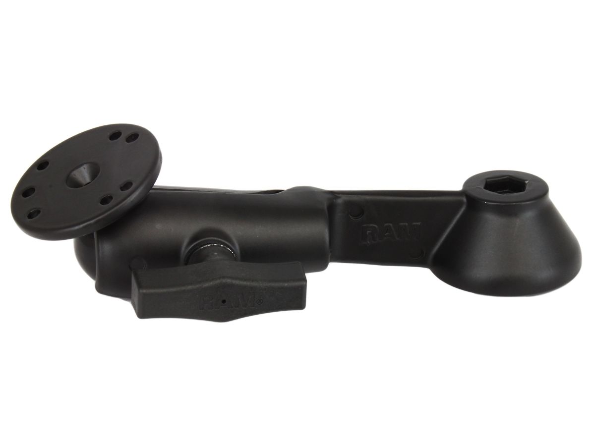 RAM Mounts Schwenkarm-Komponente für Tele Pole - Armlänge ca. 150 mm, Verbindungsarm, runde Basisplatte, C-Kugel (1,5 Zoll), im Polybeutel