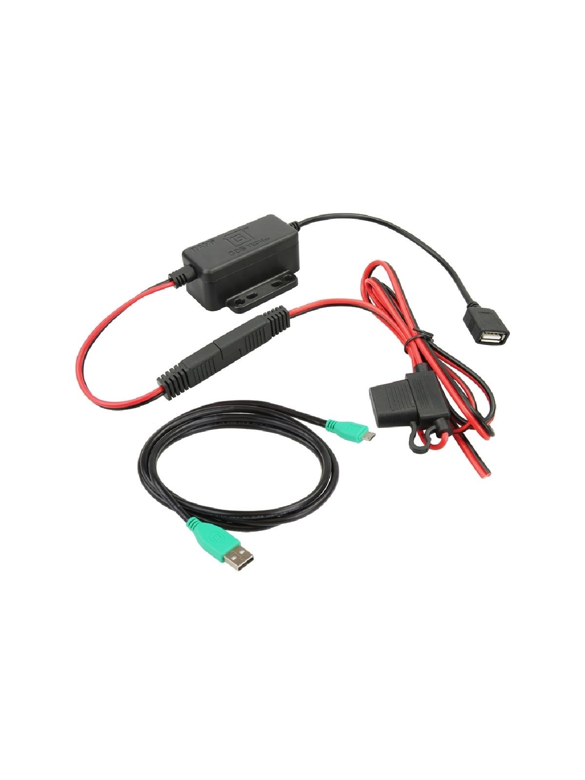 RAM Mounts GDS Strom-Modul - offene Enden - USB Typ-A Anschluss - 10-30V DC Eingangsspannung - USB-A Kabel mit Micro-USB Stecker