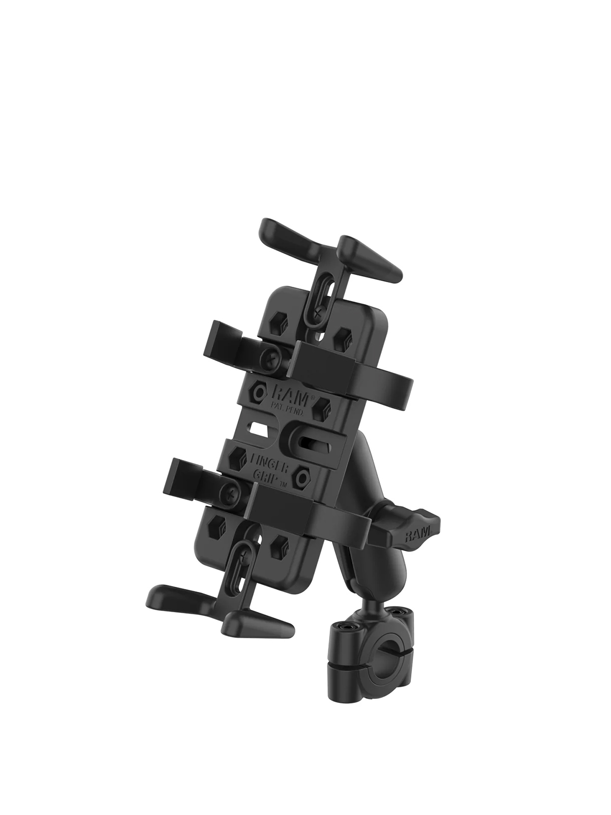 RAM Mounts Torque Finger-Grip Universal-Halterung - B-Kugel (1 Zoll), Torque-Basis (19-25 mm Durchmesser), mittlerer Verbindungsarm