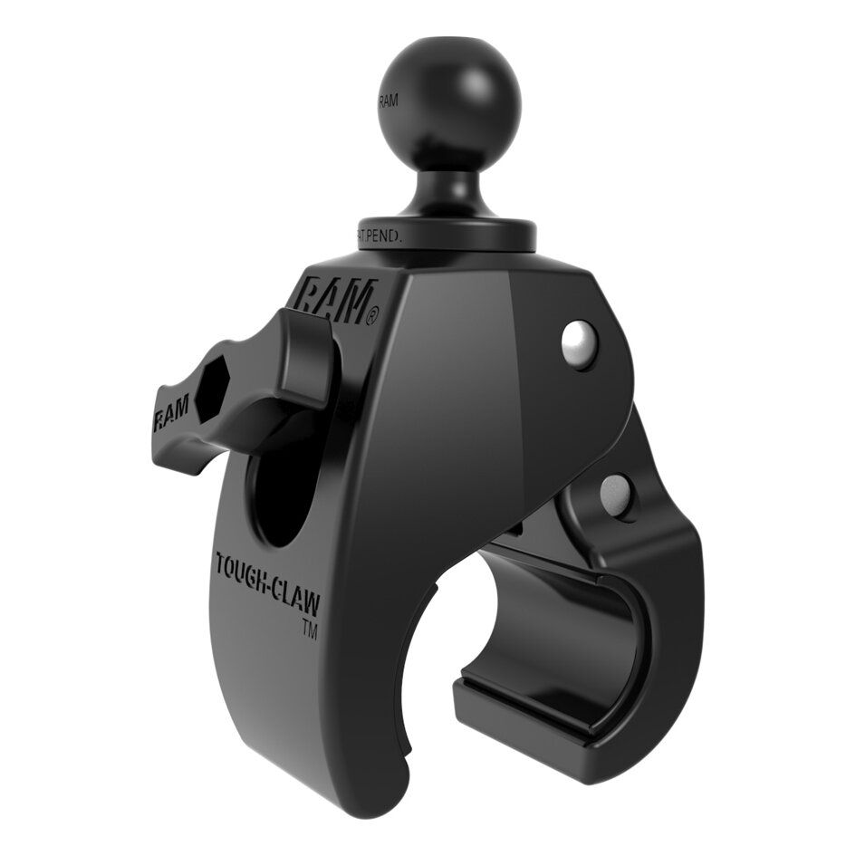 RAM Mounts Tough-Claw Halteklammer (mittel) mit Feststellschraube - B-Kugel (1 Zoll), Durchmesser 25,4-40,6 mm RAM Mounts Tough-Claw Halteklammer (mittel) mit Feststellschraube - B-Kugel (1 Zoll), Durchmesser 25,4-40,6 mm