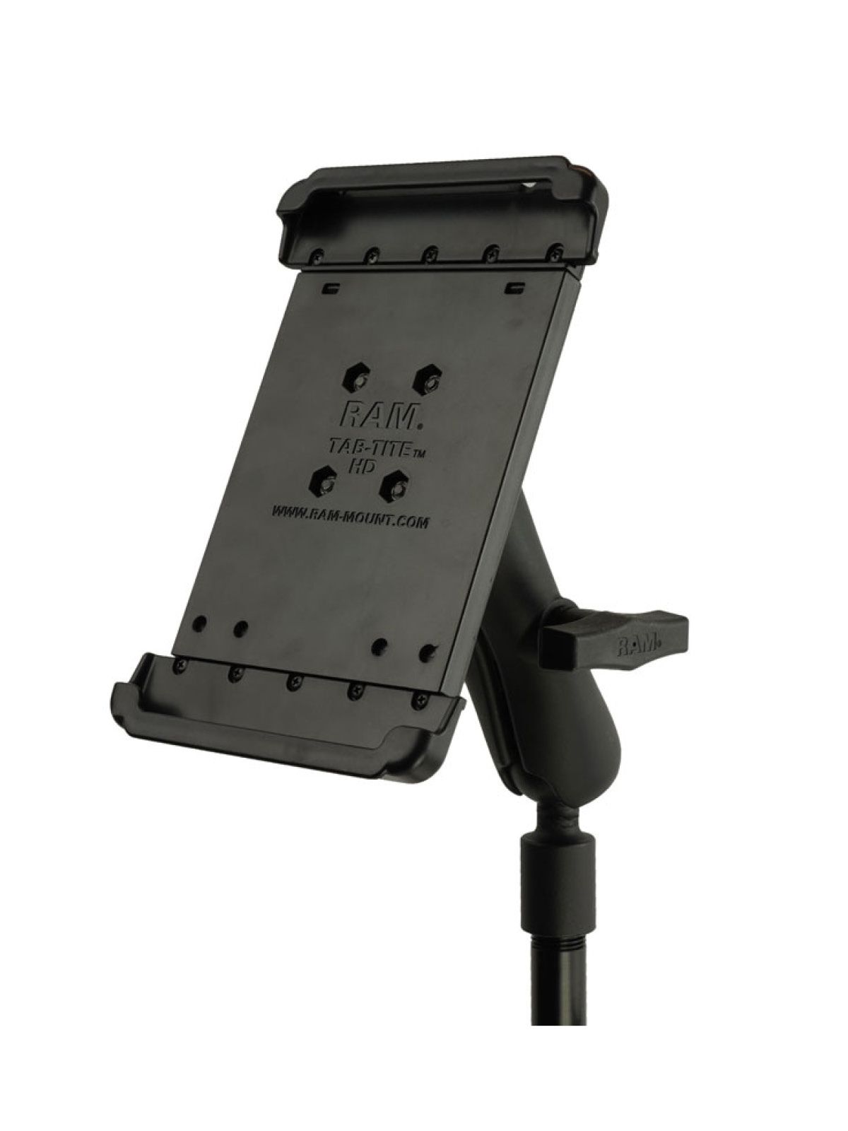 RAM Mounts Pod HD Universal Fahrzeughalterung für 8 Zoll Tablets - C-Kugel (1,5 Zoll), Ratchet-System, Tab-Tite Halteschale