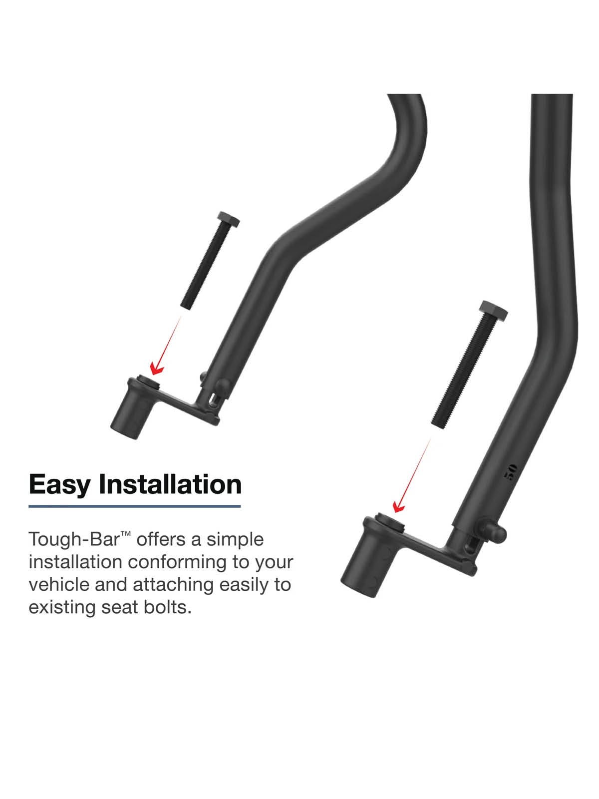 RAM Mounts Tough-Bar™ für '16-23 Toyota Tacoma mit 6,1, 7 & 8 Zoll Displays (2016-2023)