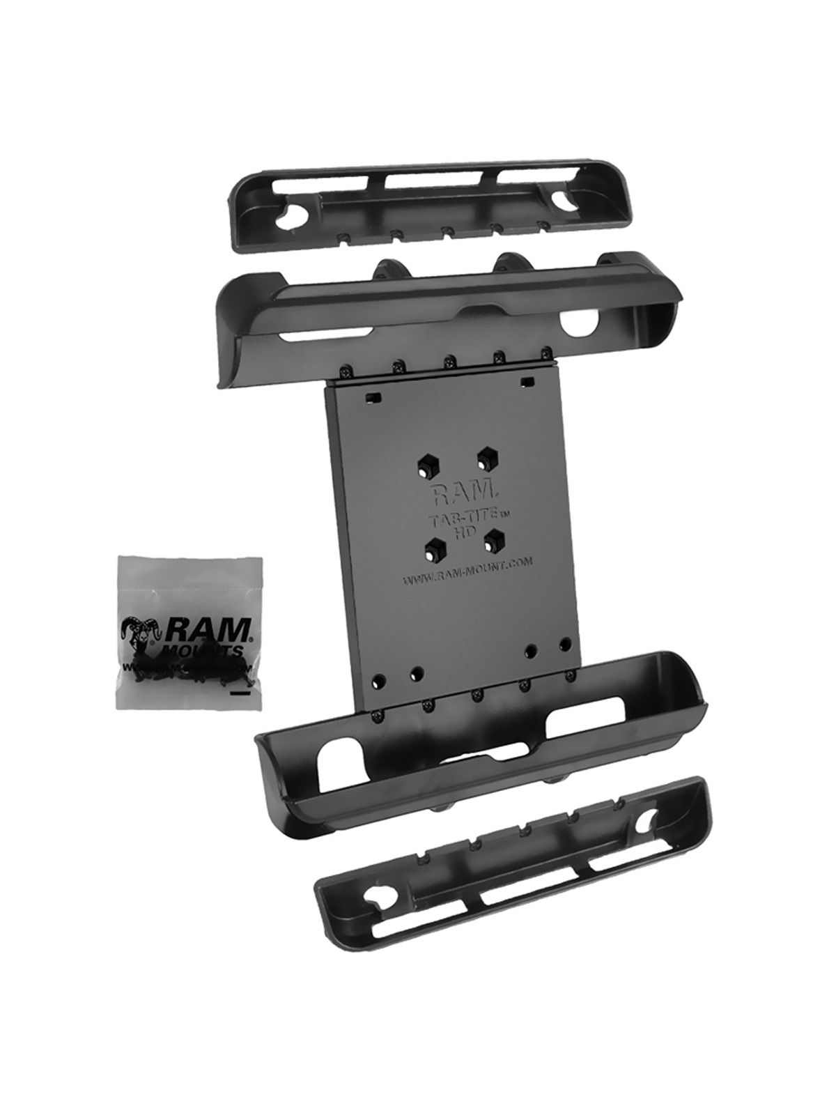 RAM Mounts Tab-Tite Universal Halteschale für bis zu 10 Zoll Tablets - AMPS-Aufnahme, Schrauben-Set