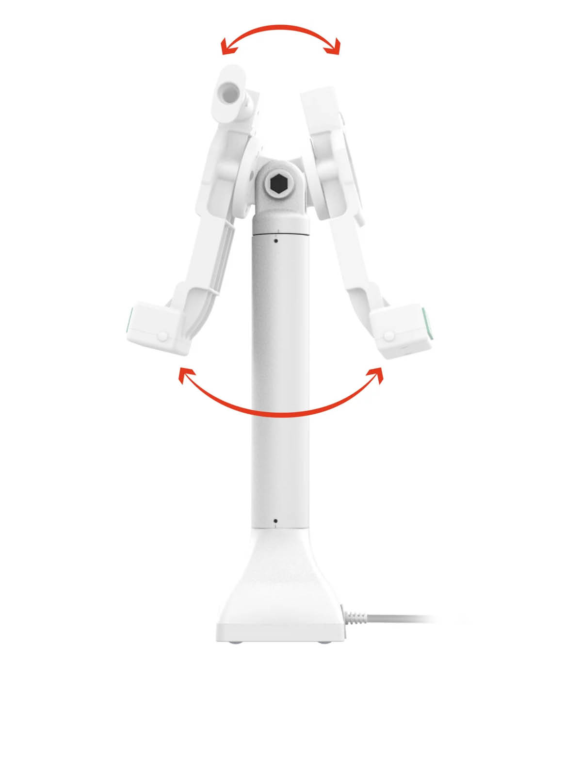 RAM Mounts GDS Uni-Conn Stand-Dockingstation (14 Zoll) mit Lösevorrichtung - Dreh-& Schwenkbar - USB-C-Anschluss - Pogo-Pads unten - hellgrau