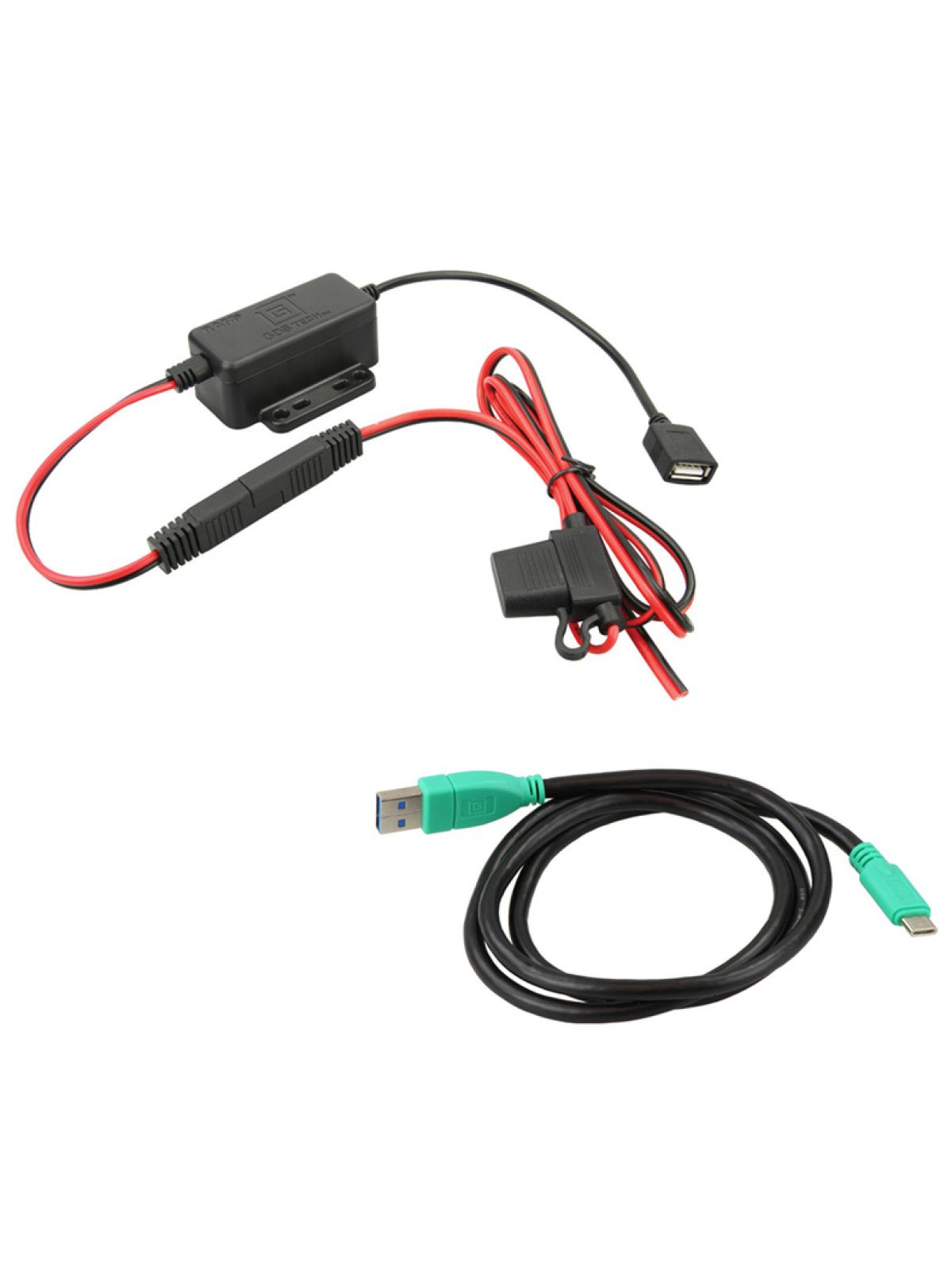 RAM Mounts GDS Strom-Modul - offene Enden, USB Typ-A Anschluss, 30/64V DC Eingangsspannung, inkl. USB-Kabel (USB/USB-C)
