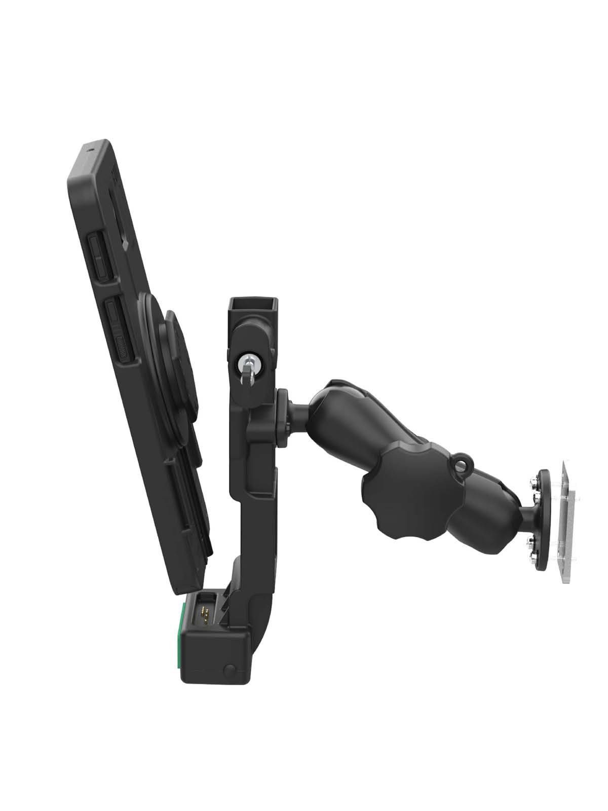 RAM Mounts GDS Uni-Conn™ Thin-Case™ Fahrzeug-Halterung für Samsung Tab Active5 - C-Kugel (1,5 Zoll), abschließbar, inkl. Hardwire Charger & Batterie-Schutz