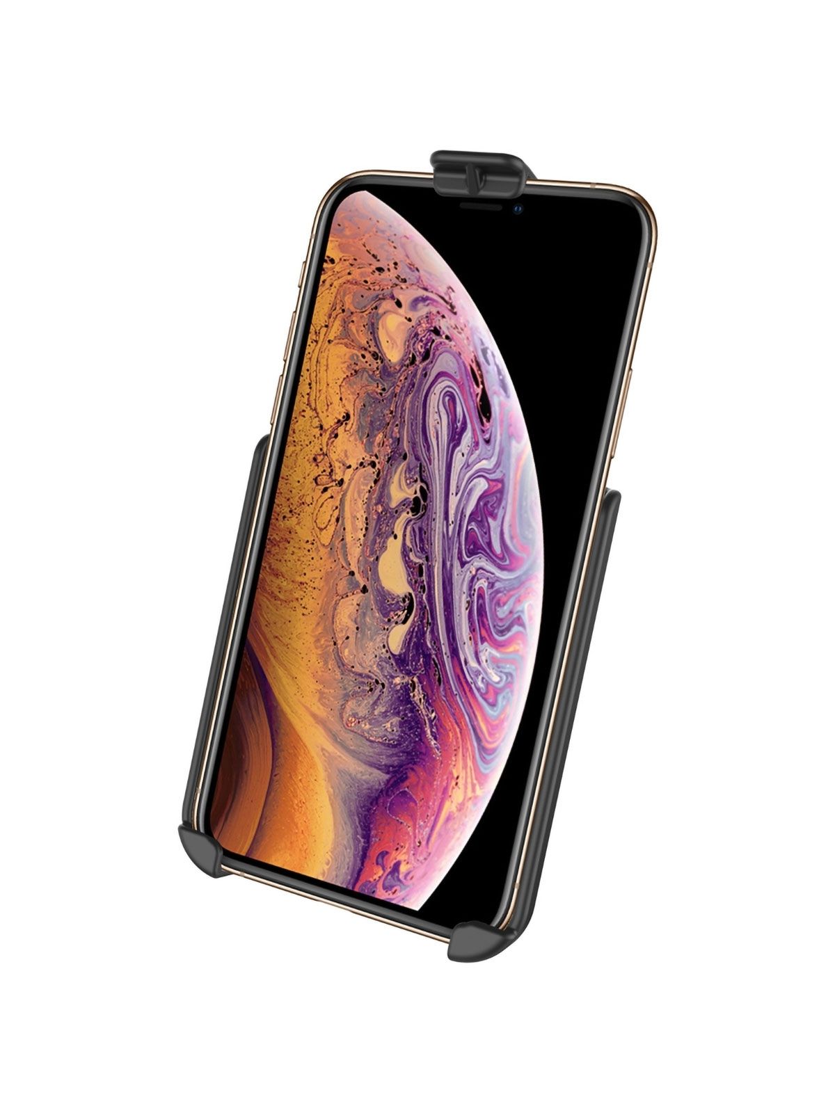 RAM Mounts Gerätehalteschale für Apple iPhone X / Xs (ohne Schutzhüllen etc.) - Diamond-Anbindung (Trapez), Schrauben-Set, im Polybeutel