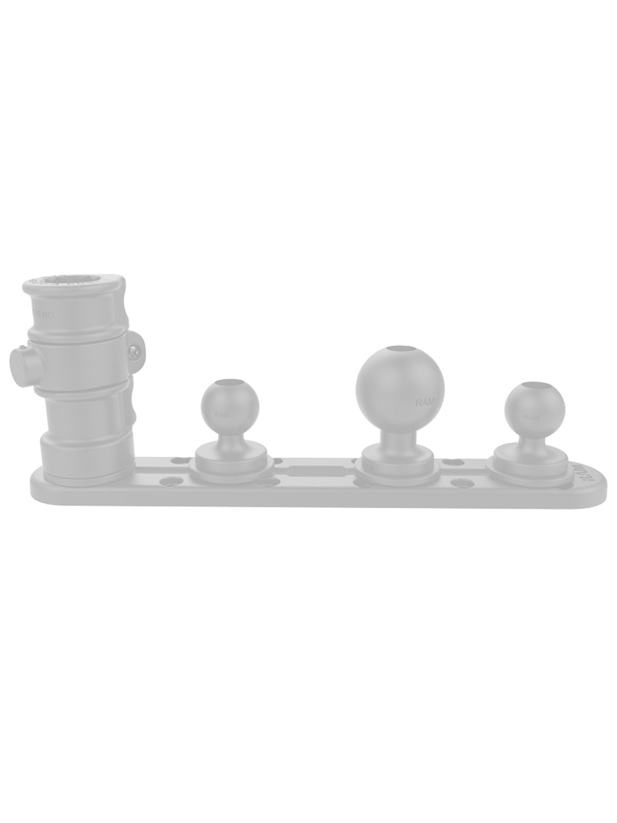 RAM Mounts Tough-Track Schiene - Verbundstoff - Innere Schienenlänge 228,6 mm (9 Zoll)