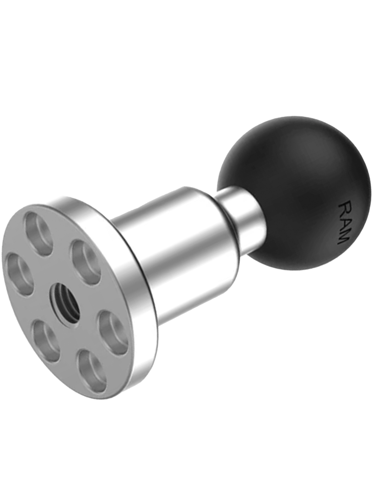 RMG Aluminium-Kugeladapter mit M8 Innengewinde und Gummi-Reibungsscheibe – B-Kugel (1 Zoll) – Kompatibel für ITEM, Bosch-Rexroth & MiniTec