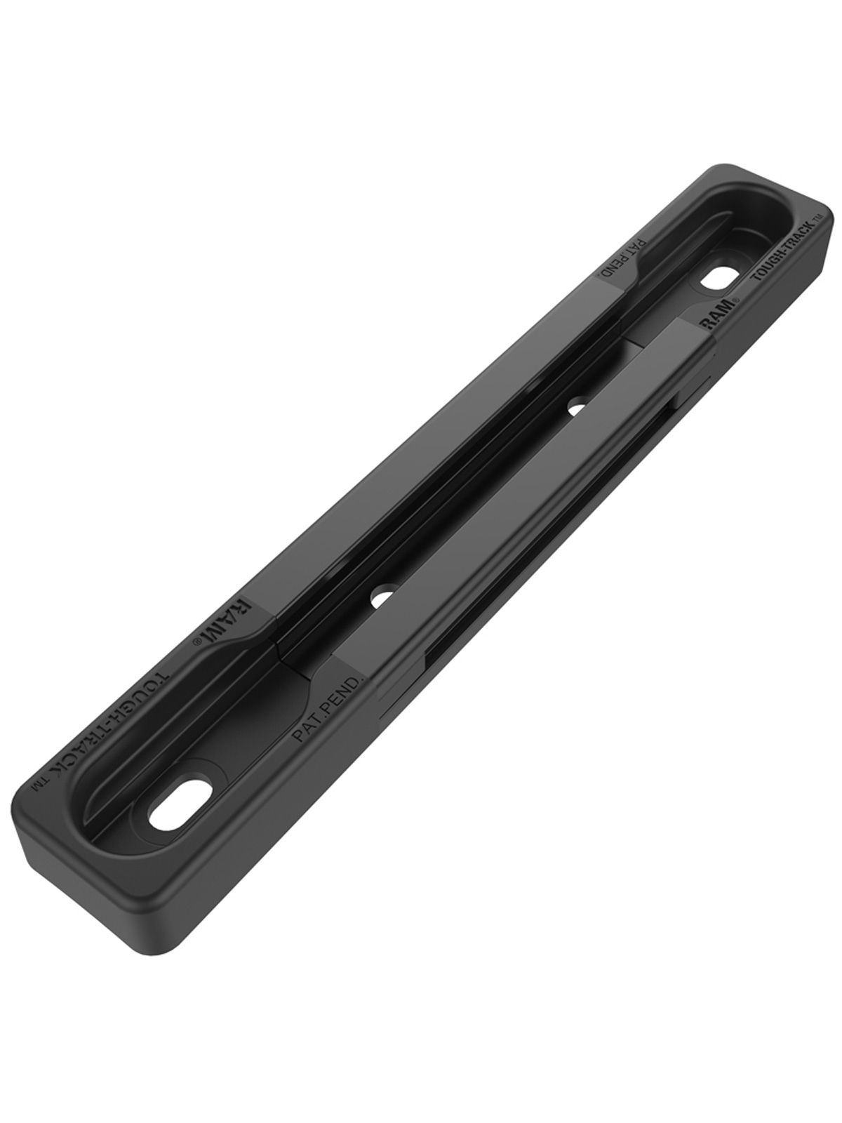 RAM Mounts Aluminium Tough-Track Schiene inkl. Endkappen - schwarz, Innenlänge 76,2 mm (3 Zoll)