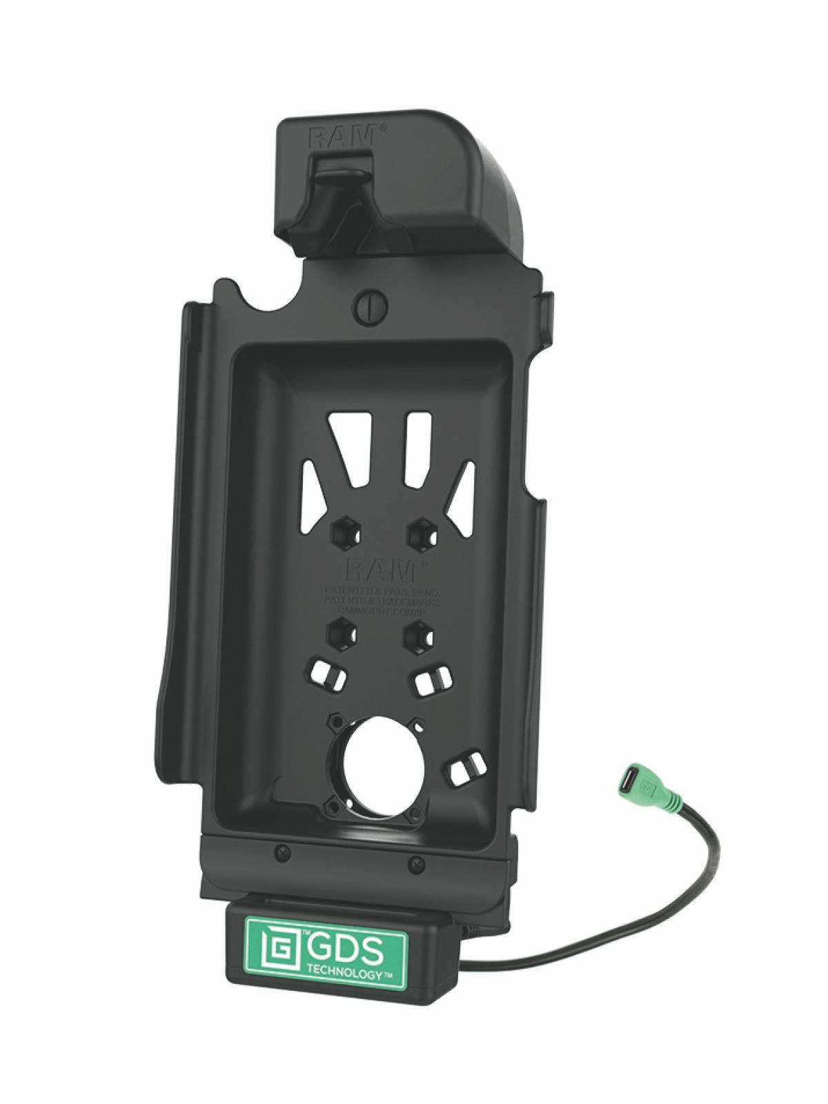 RAM Mounts GDS Tough-Dock Halteschale (Schnappverschluss) für Samsung Tab Active3 & Active5 - in IntelliSkin Schutzhülle - USB-C-Anschluss