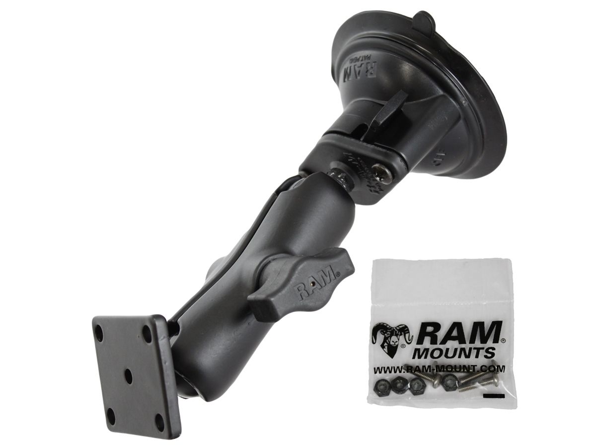 RAM Mounts Saugfuss-Set Garmin GPSMAP 600 - mittlerer Verbindungsarm, Diamond (Trapez)- u. rechteckige Basisplatte, Schrauben-Set, B-Kugel (1 Zoll)