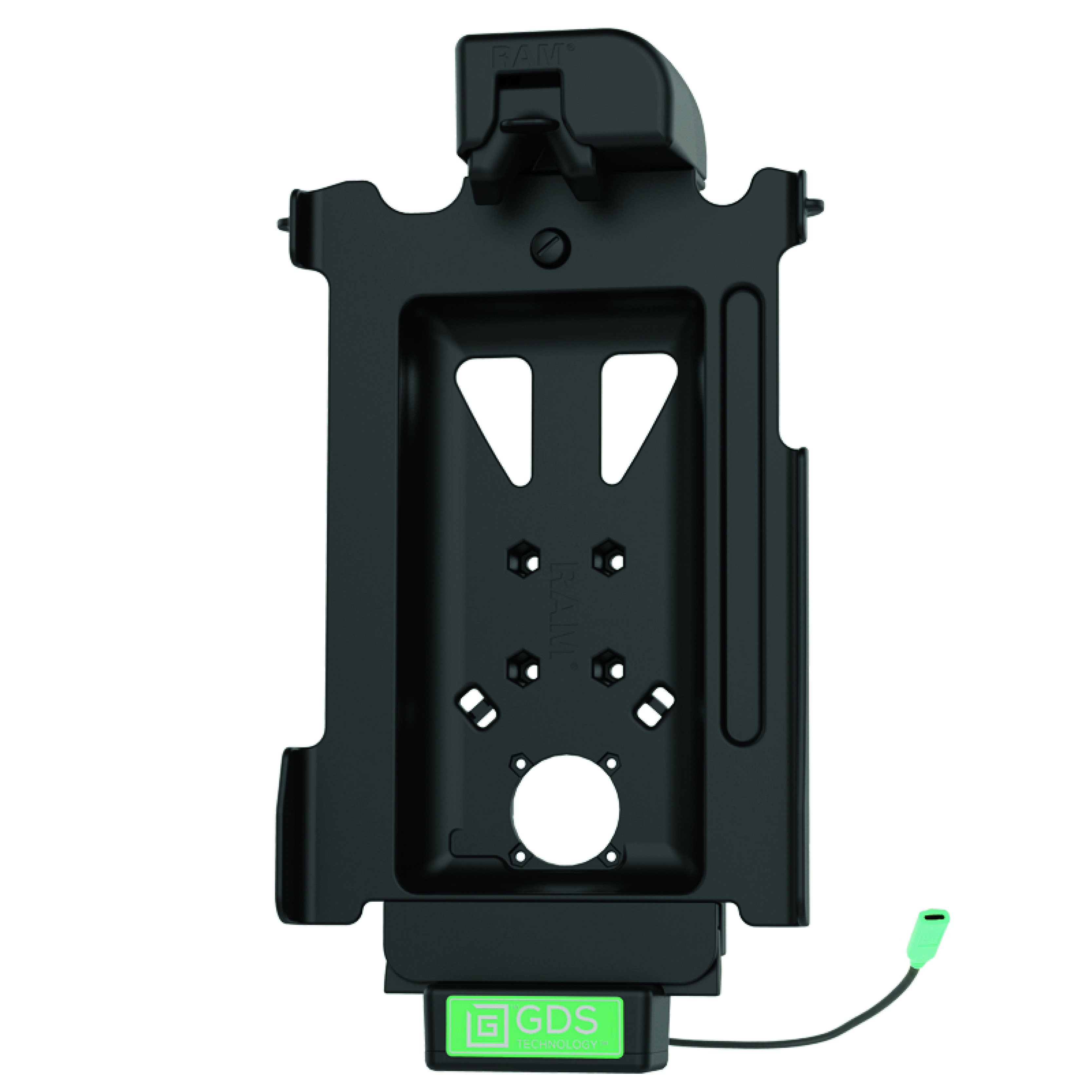 RAM Mounts GDS Tough-Dock Halteschale (Schnappverschluss) für Samsung Tab S7 FE, S7+, S8+, S9 FE+, S9+ & S10+ - in IntelliSkin Schutzhülle - USB-C-Anschluss