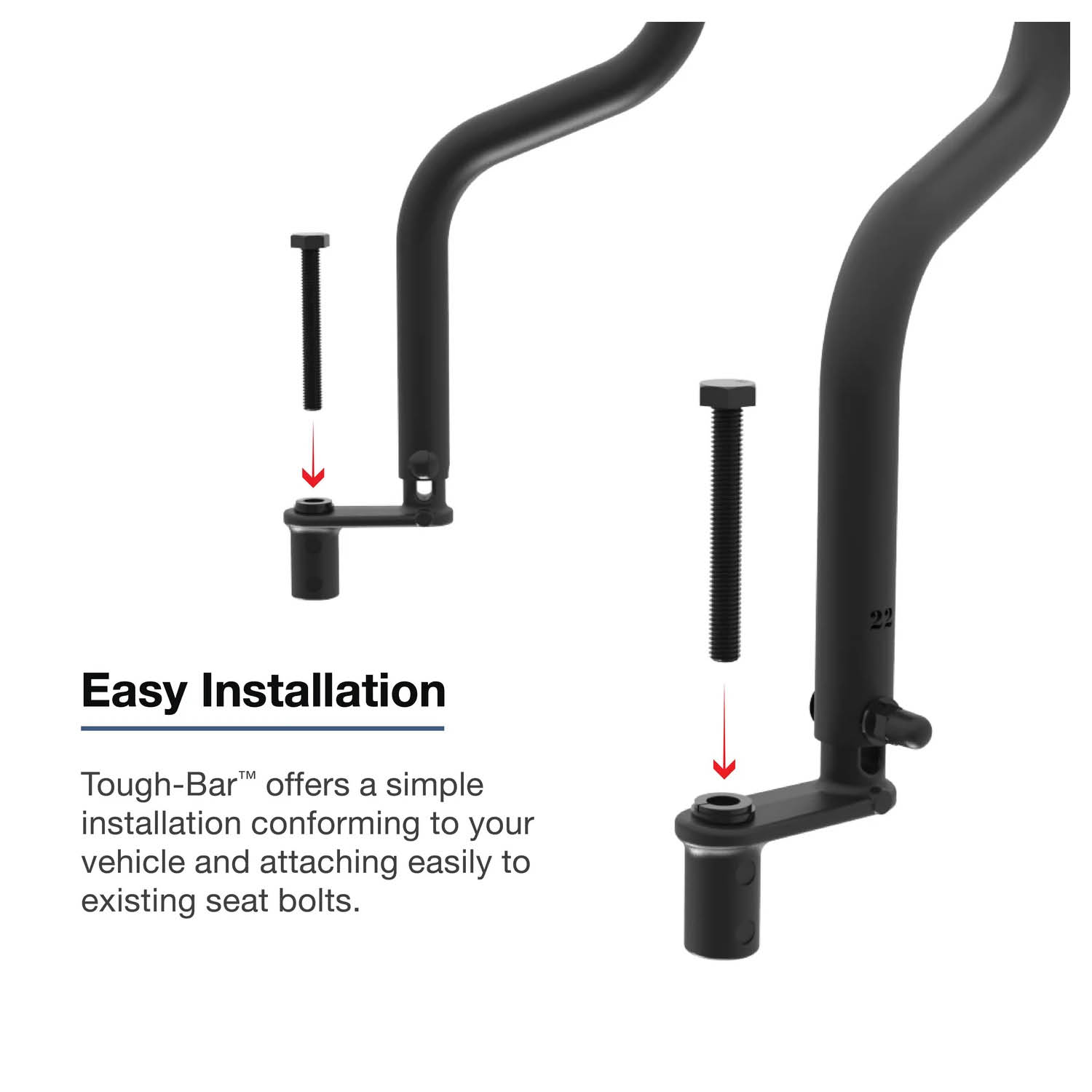 RAM Mounts Tough-Bar™ für Ford Interceptor mit Setina-Konsole u. 8 Zoll Bildschirm (2025-2026)
