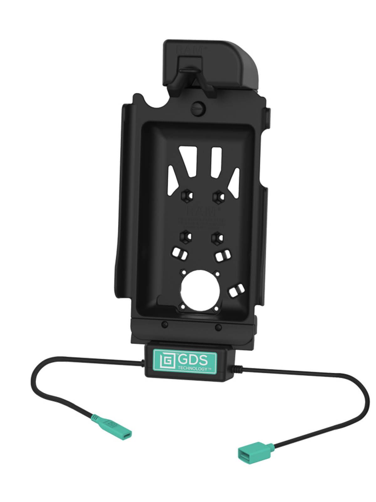 RAM Mounts GDS Tough-Dock Halteschale (Schnappverschluss) für Samsung Tab A 8.0 (2019) - in IntelliSkin Next Gen Schutzhülle - USB-C & USB-A-Anschluss