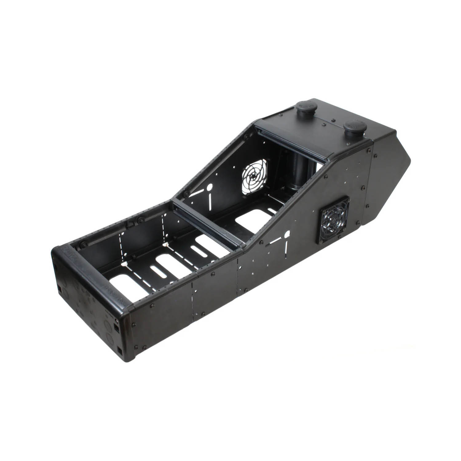 RAM Mounts Tough-Box Fahrzeug-Winkelkonsole mit Rückseitenverschalung für Ford Crown Vic - mit Stangen