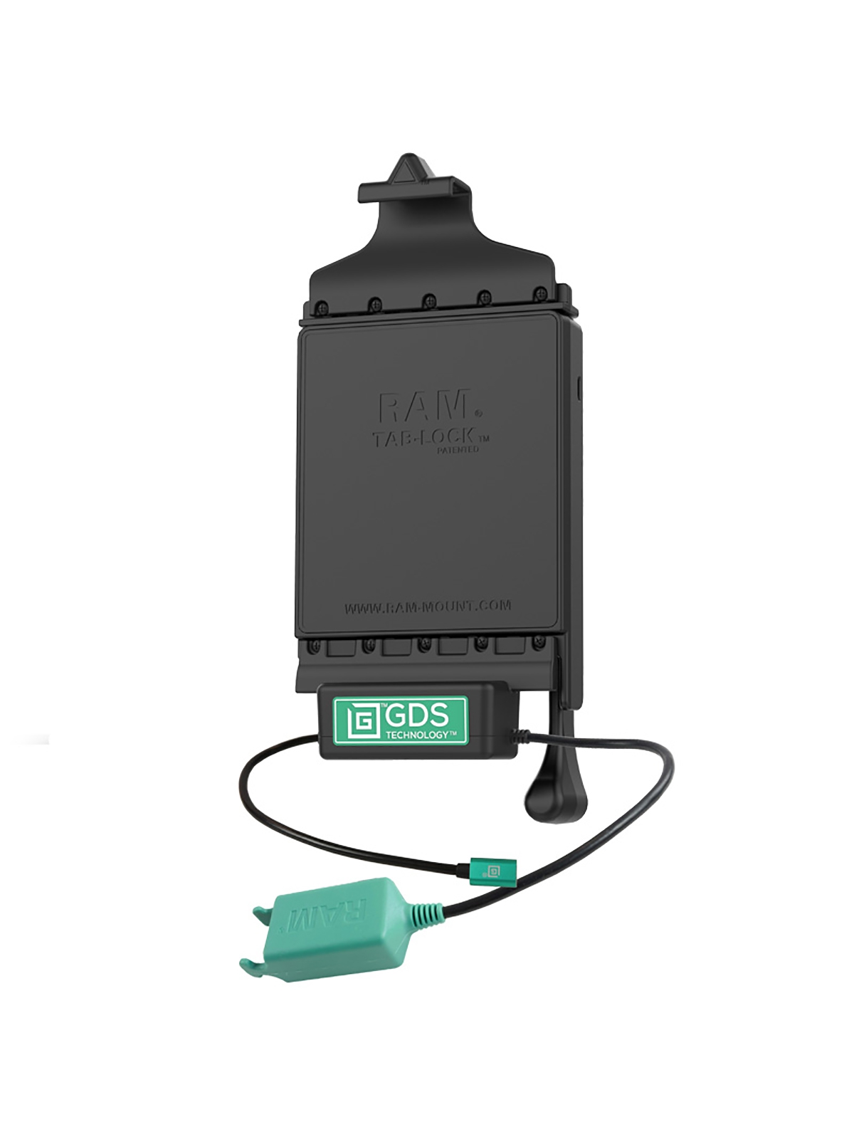 RAM Mounts GDS Halteschale (Schlüsselverriegelung) für Apple iPad mini (A17 Pro) & mini 6 - In IntelliSkin Next Gen Schutzhülle - USB-C & Dual USB-A-Anschluss