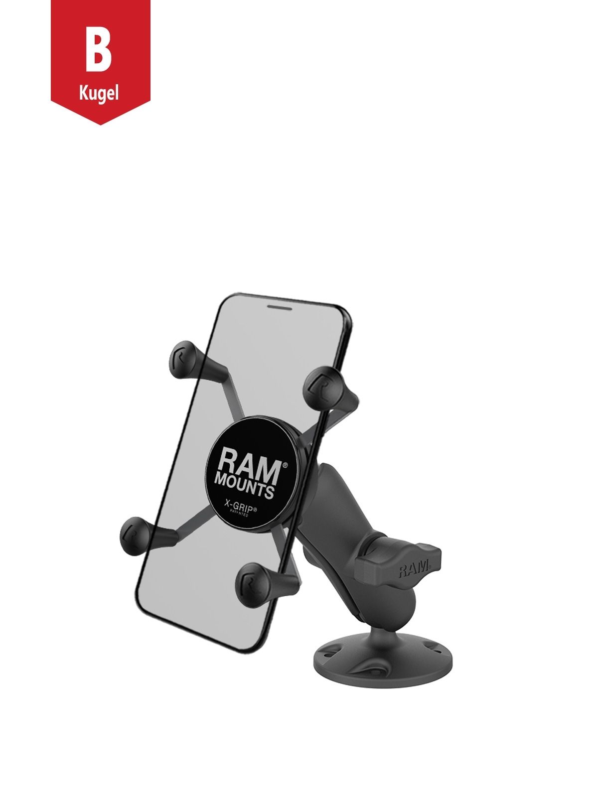 Telefonhalterungssatz Brems-/Kupplungsbehälter RAM® Mounts X-Grip