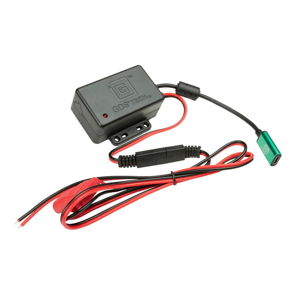 RAM Mounts GDS Strom-Modul - SAE/offene Enden, 10-28V DC Eingang, 5V-12V DC Ausgang, USB-C (weiblich)