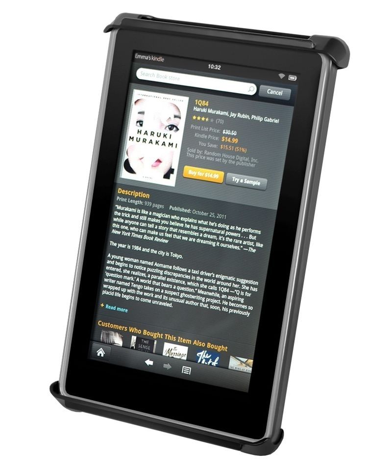 RAM Mounts Tab-Tite Universal Halteschale für bis zu 7 Zoll Tablets (mit/ohne Schutzhüllen) - AMPS-Aufnahme, Schrauben-Set