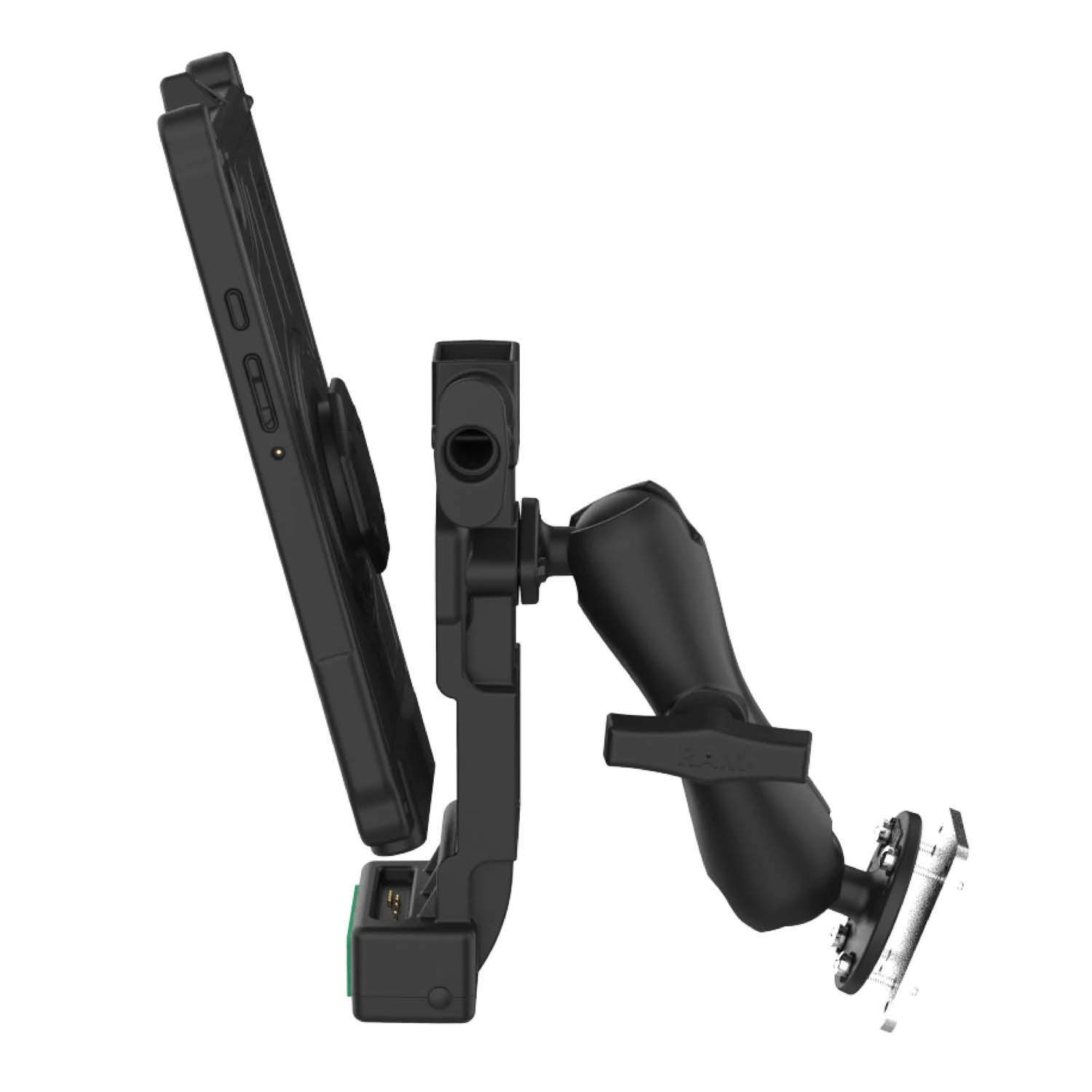 RAM Mounts GDS® Uni-Conn™ Fahrzeughalterung inkl. PTT Mikrofon mit Lautsprecher für Kodiak - C-Kugel (1,5 Zoll), 4-Loch AMPS