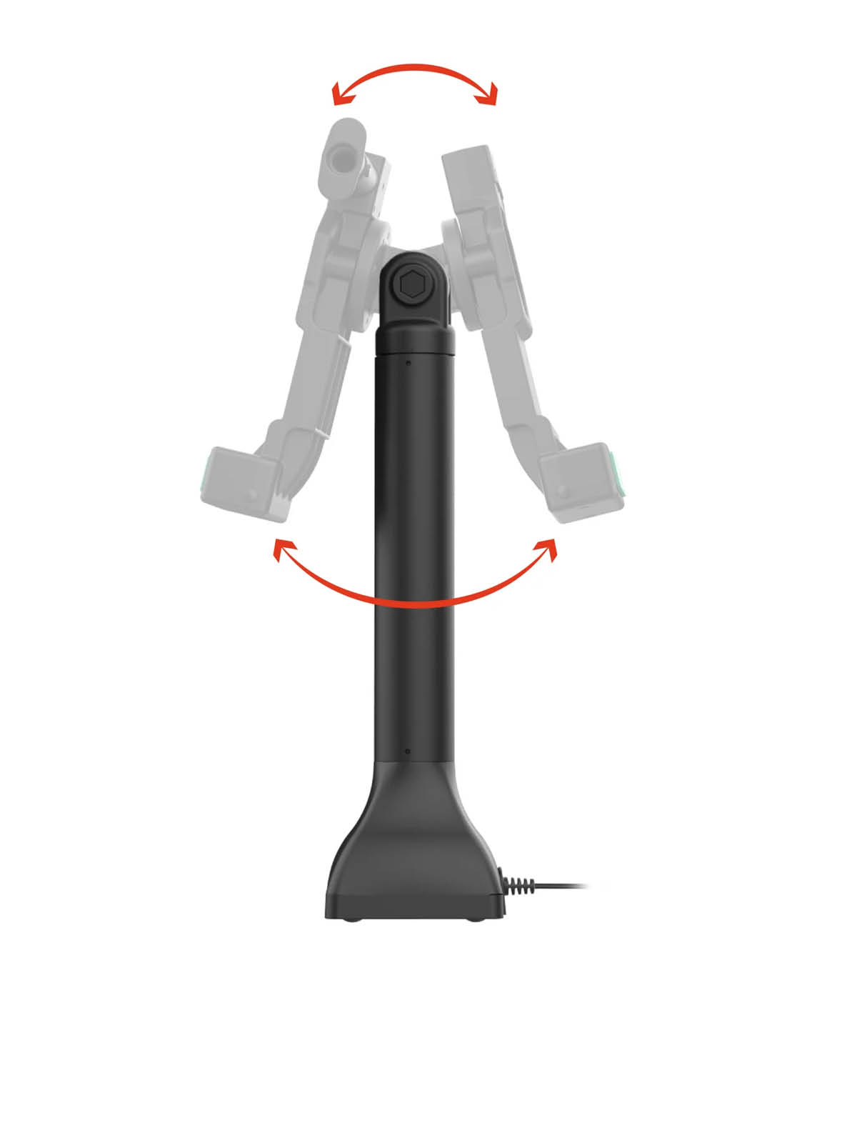 RAM Mounts GDS Uni-Conn Stand-Dockingstation (14 Zoll) mit Lösevorrichtung - Dreh-& Schwenkbar - USB-C-Anschluss - Pogo-Pads unten