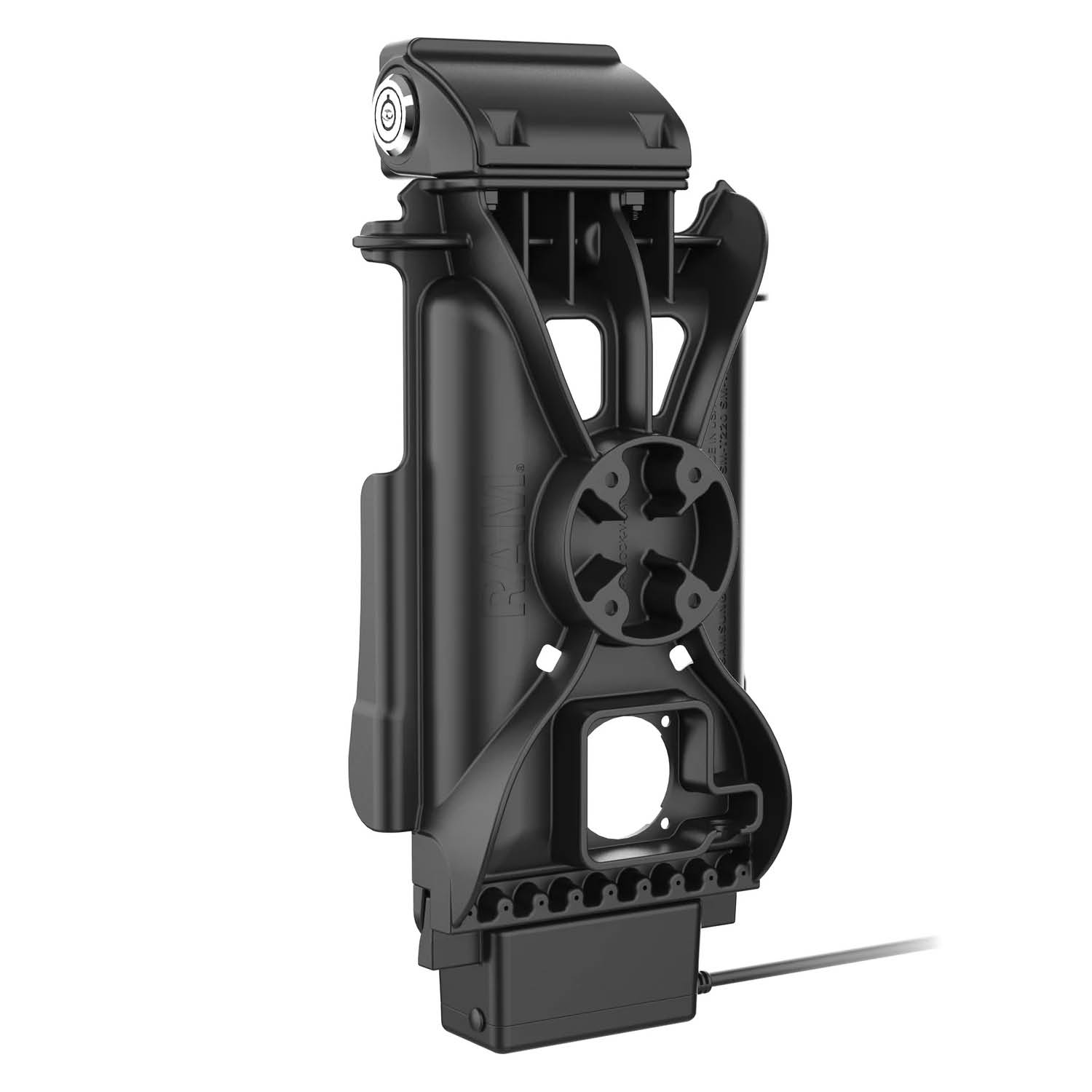 RAM Mounts GDS Tough-Dock Halteschale (Schlüsselverriegelung) für Samsung Tab A9 & A11 - in IntelliSkin Next Gen Schutzhülle - USB-C-Anschluss