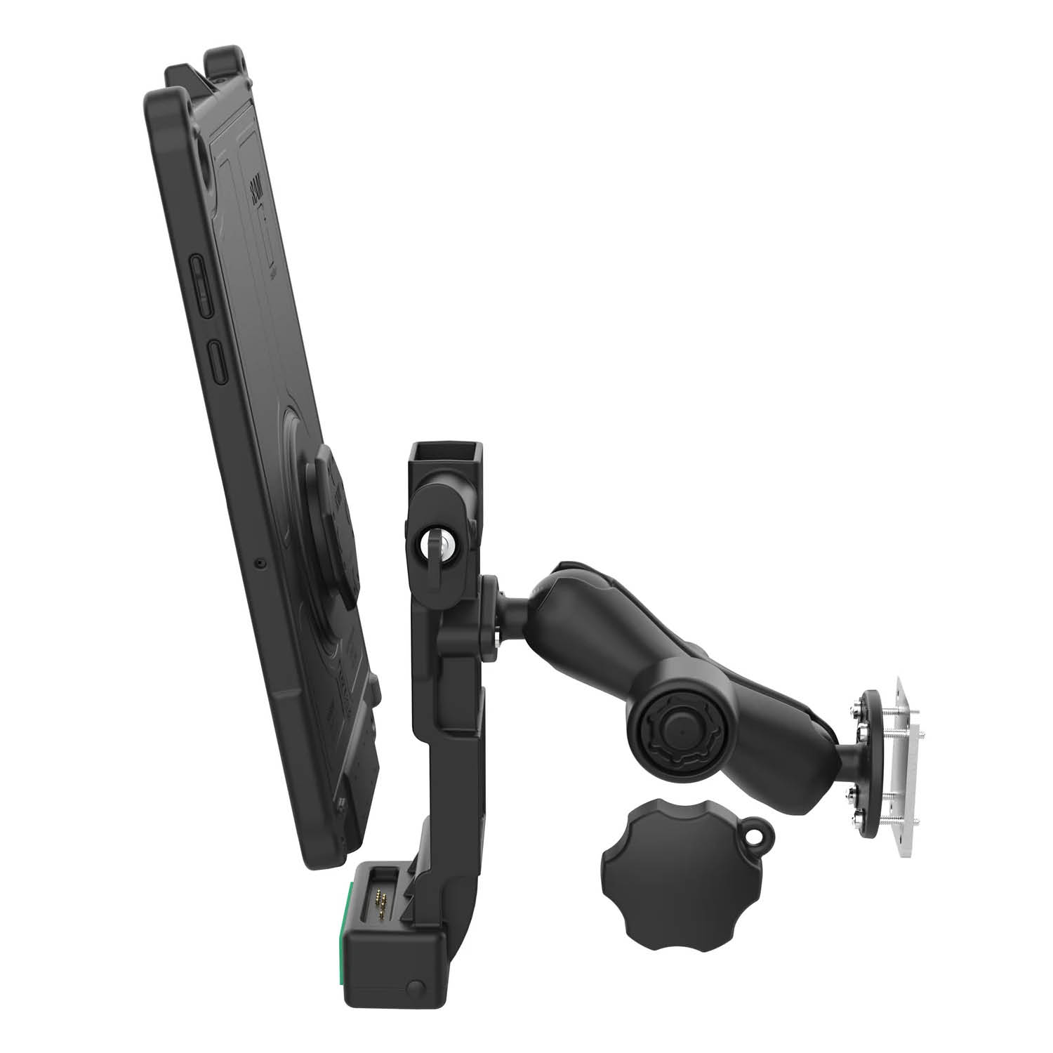 RAM Mounts GDS Uni-Conn™ Fahrzeug-Ladestation (abschließbar) für Samsung Tab A11+ in IntelliSkin Schutzhülle - C-Kugel (1,5 Zoll) - USB-C Anschluss