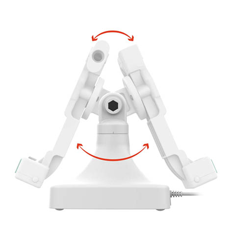 RAM Mounts GDS Uni-Conn Stand-Dockingstation - Dreh- & Schwenkbar - USB-C Anschluss - Pogo-Pads unten - Hellgrau