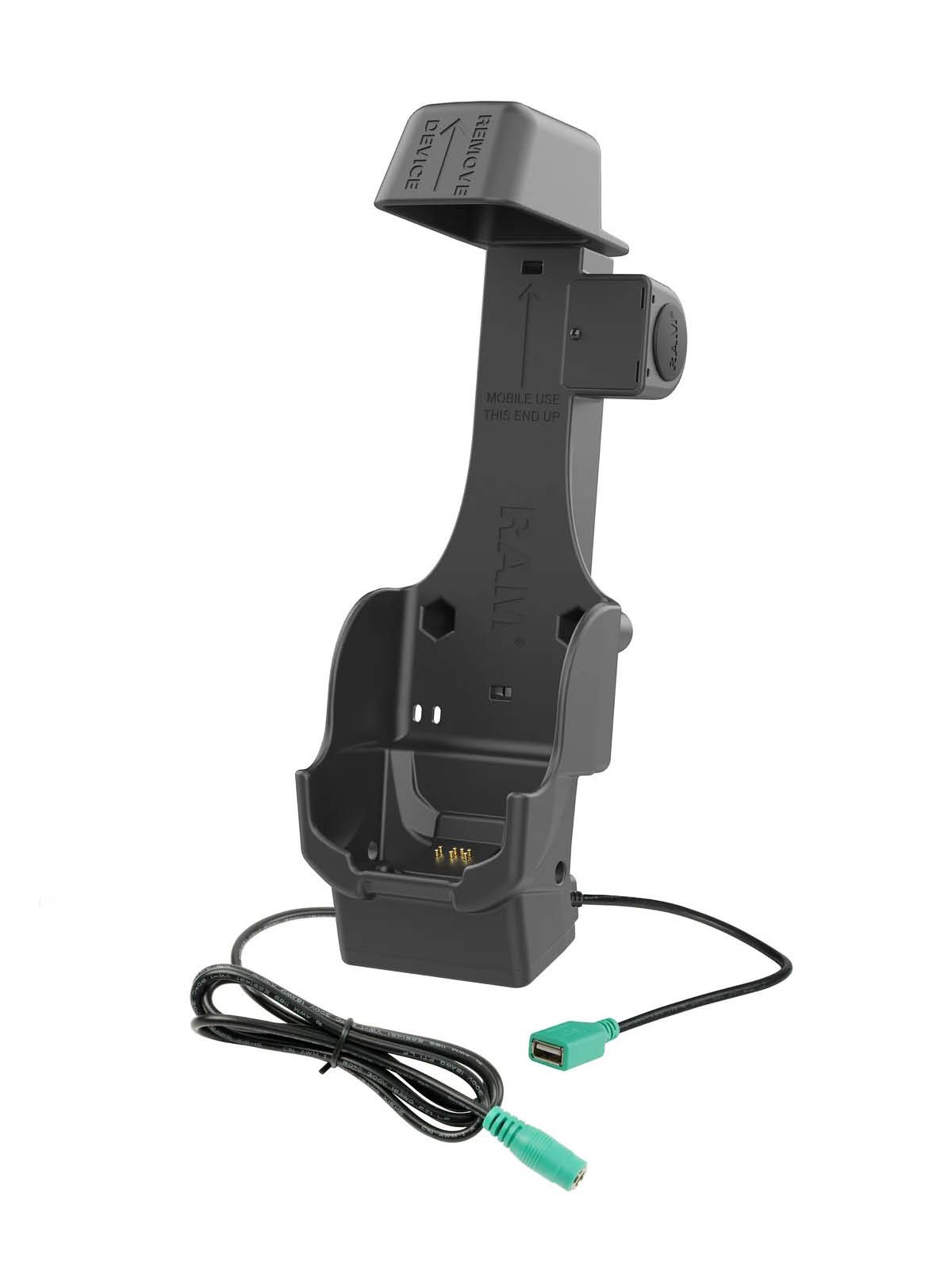 RAM Mounts Form-Fit Halteschale für Zebra TC8300 - 5.5 mm DC & USB-A-Anschluss