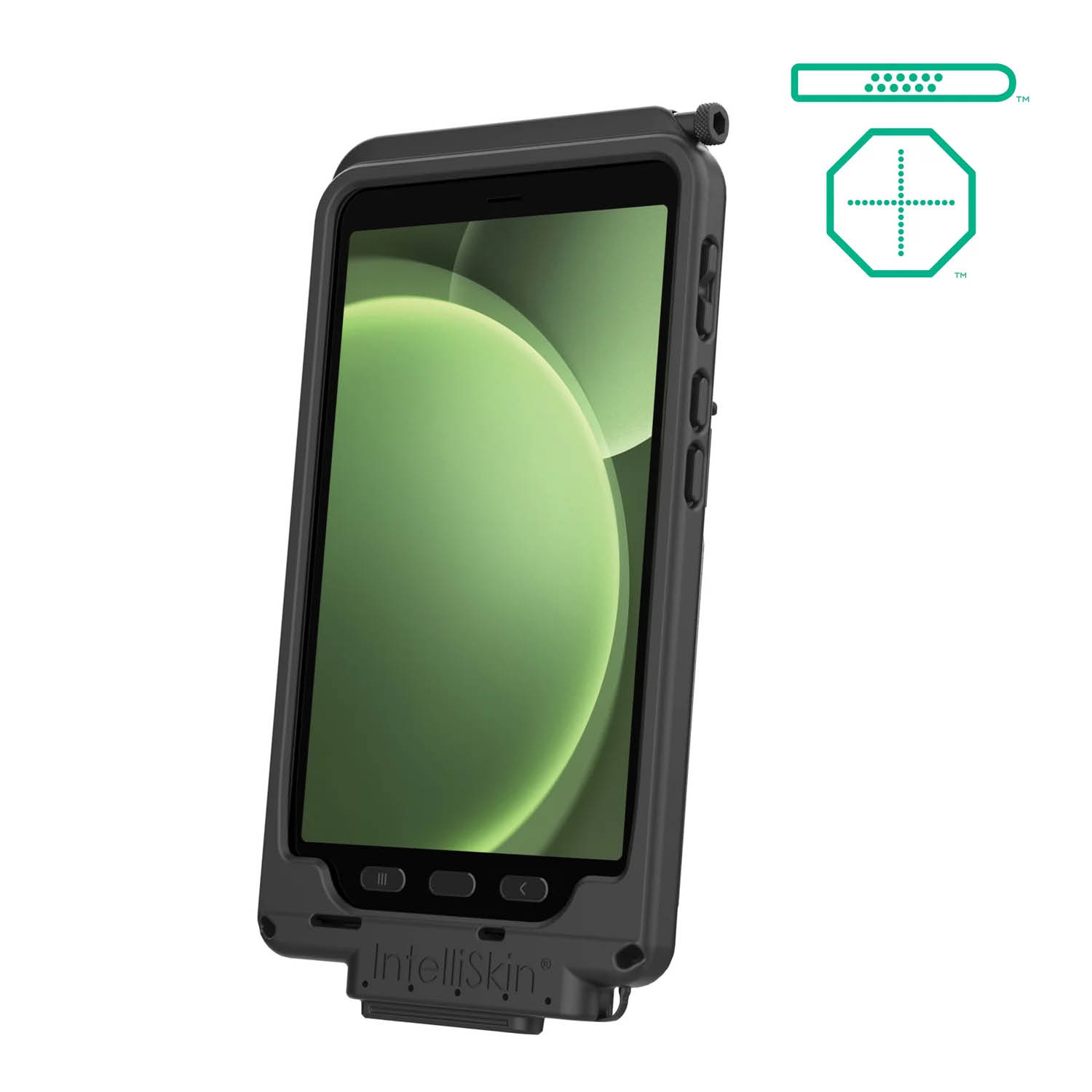 RAM Mounts IntelliSkin Next Gen Ladeschutzhülle für Samsung Tab Active5 - Pogo Pad rückseitig u. unten - GDS-Technologie