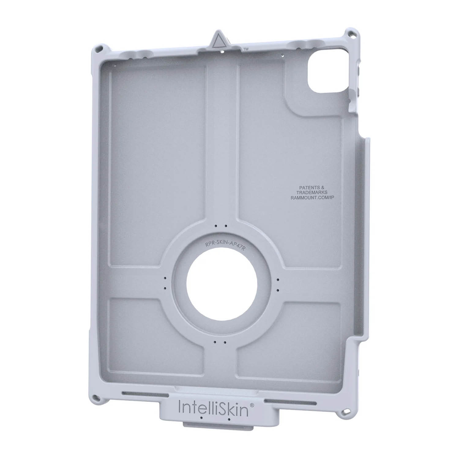RAM Mounts IntelliSkin Next Gen Ladeschutzhülle für Apple iPad Pro 13 (M4) / Air 13 (M2 & M3) / Pro 12.9 - GDS-Technologie, USB-C-Anschluss (Extern), hellgrau