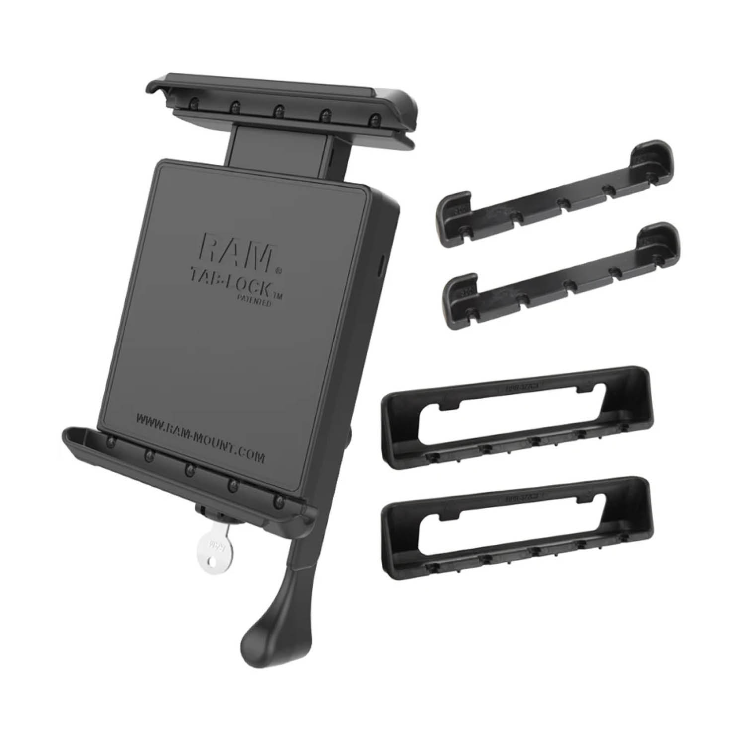 RAM Mounts Tab-Lock (abschließbar) Universal Halteschale für bis zu 7 Zoll Tablets (mit/ohne Schutzhüllen) - AMPS-Aufnahme, Schrauben-Set