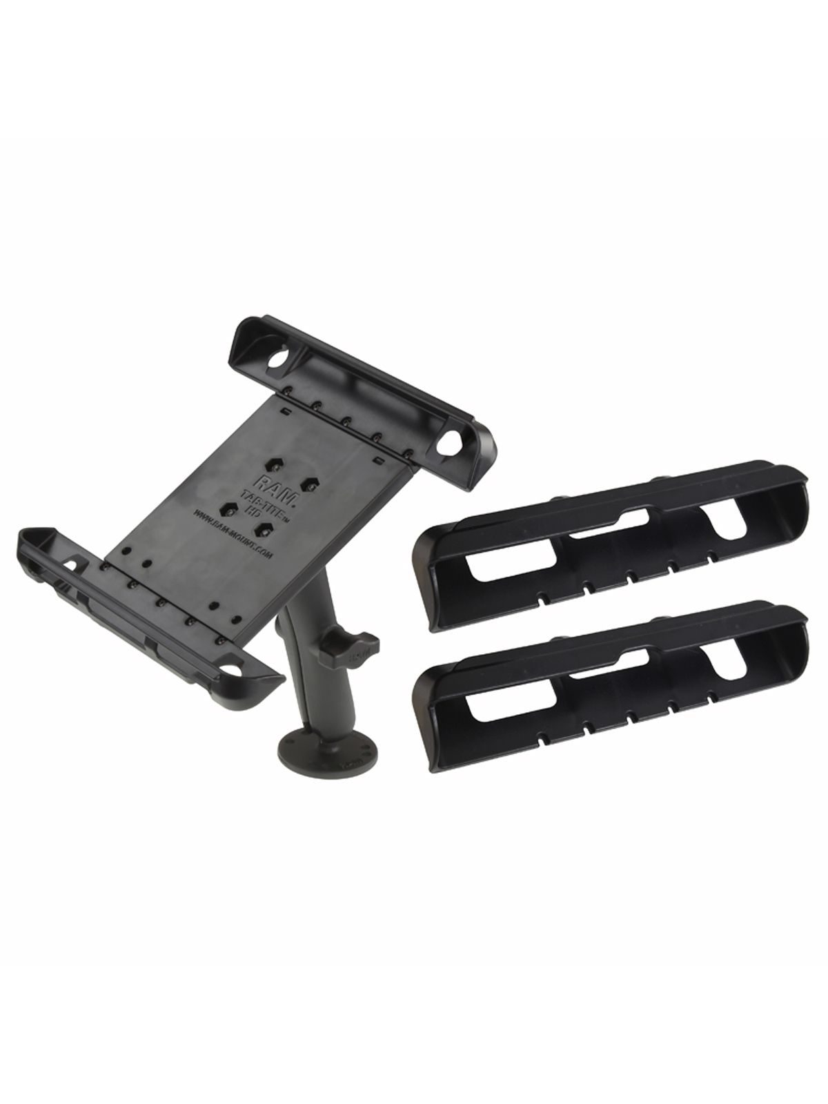 RAM Mounts Aufbau-Halterung 10 Zoll Tablets - B-Kugel (1 Zoll), runde Basisplatte (AMPS), langer Verbindungsarm