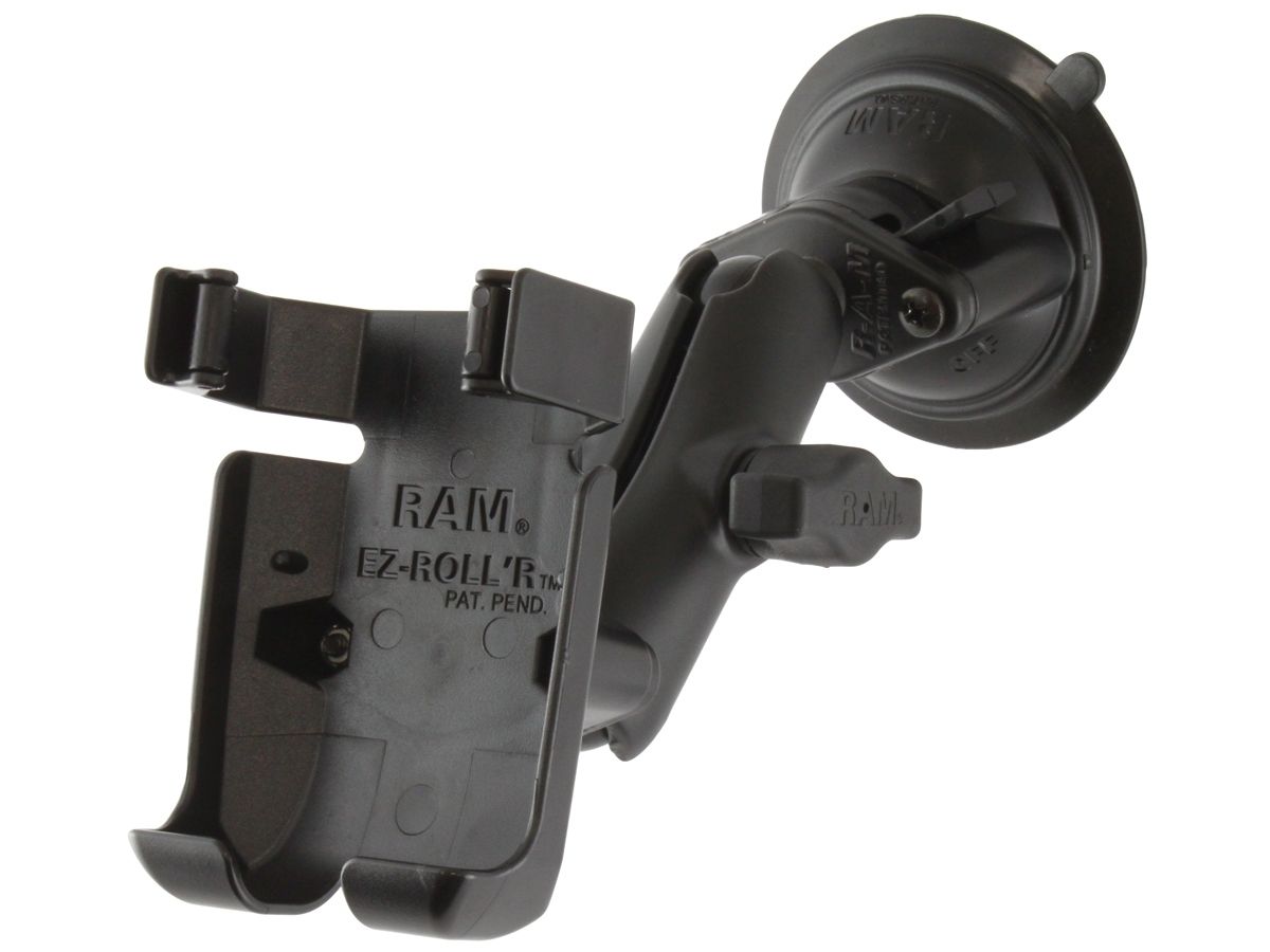 RAM Mounts Saugfuss-Halterung Garmin GPSMAP 78 - mittlerer Verbindungsarm, 2x Diamond-Basisplatte (Trapez), Halteschale, B-Kugel (1 Zoll), im Polybeut