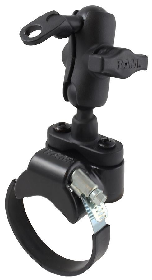 RAM Mounts Lenker-/Rohr-Set - B-Kugel (1 Zoll), Rohrschelle, kurzer Verbindungsarm, Kugel-Adapter (9 mm Bohrung)