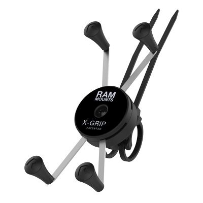 RAM Mounts X-Grip Lenker-Halterung mit Kabelbinder für Smartphones - Bis 114,3 mm Breite - Durchmesser von 12,07 mm bis 42,67 mm