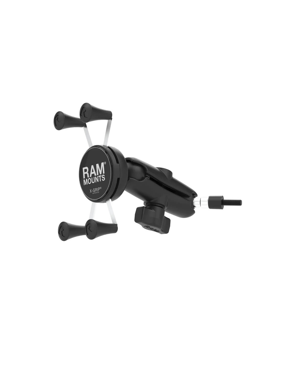 RAM Mounts X-Grip Halterung für Smartphones bis 82,6 mm Breite - B-Kugel (1 Zoll), M6 Gewinde, mittlerer Verbindungsarm