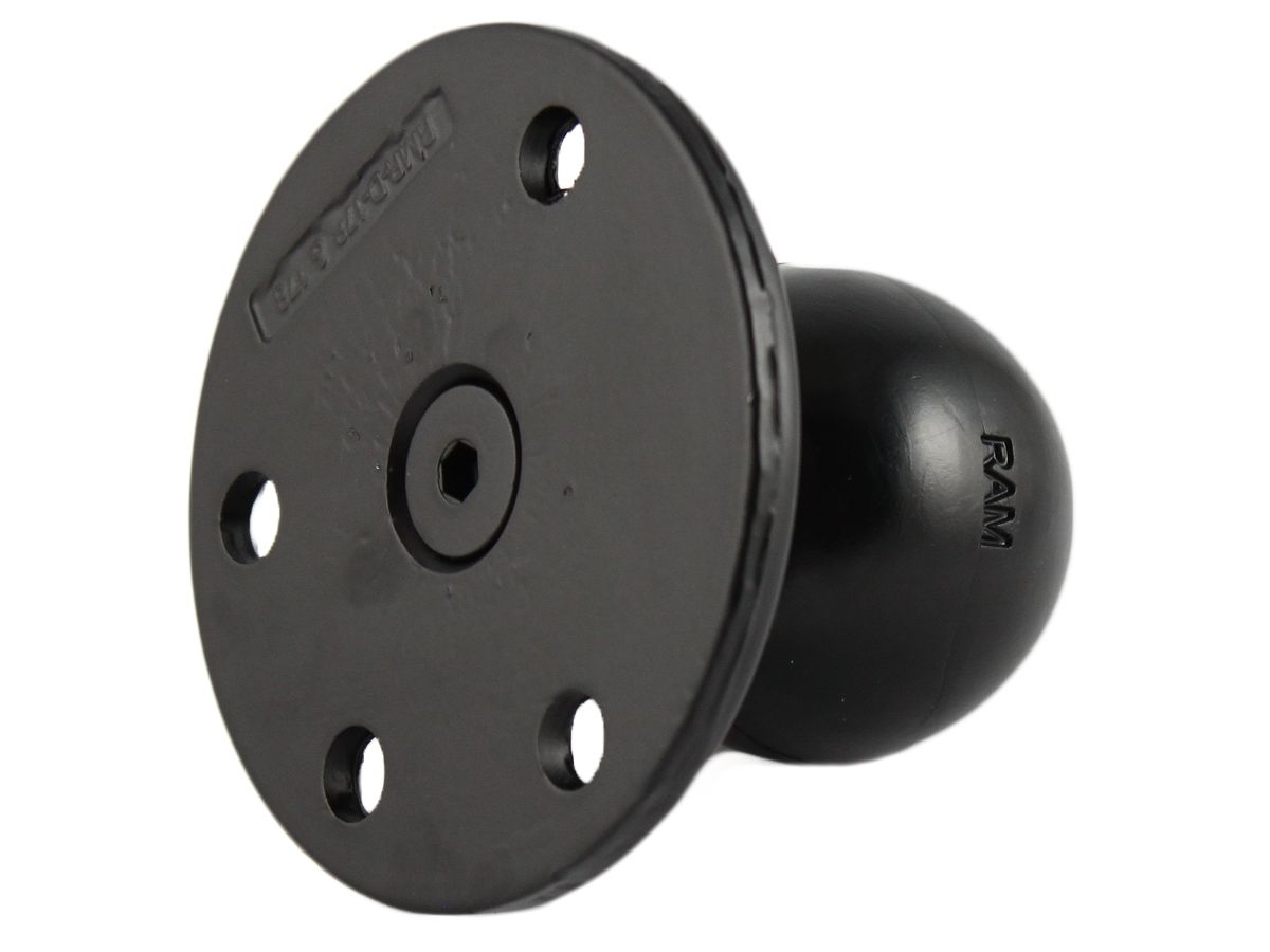 RAM Mounts Runde Basisplatte (Stahlverstärkt) - 120° Lochraster - 93,5 mm Durchmesser - D-Kugel (2,25 Zoll)