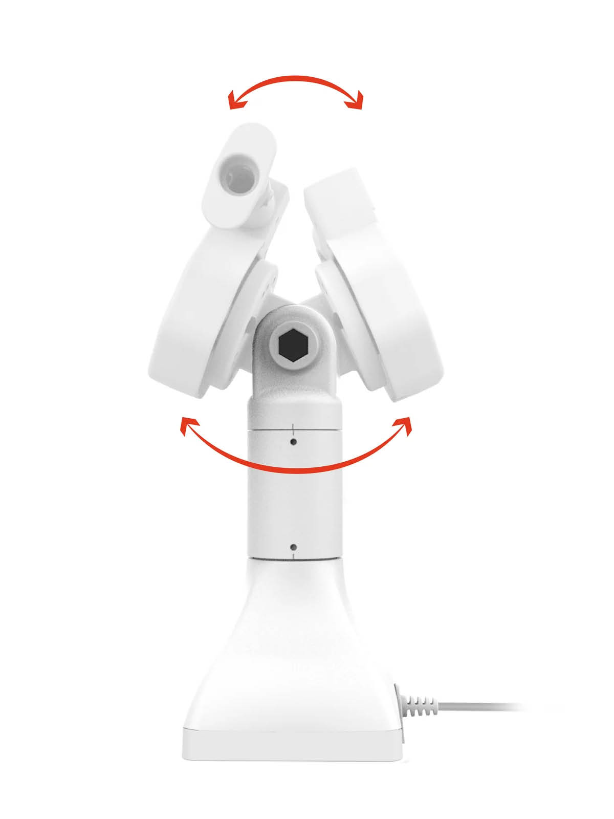 RAM Mounts GDS Uni-Conn Stand-Dockingstation (7 Zoll) mit Lösevorrichtung - Dreh-& Schwenkbar - USB-C-Anschluss - Rückseitige Pogo-Pads - hellgrau