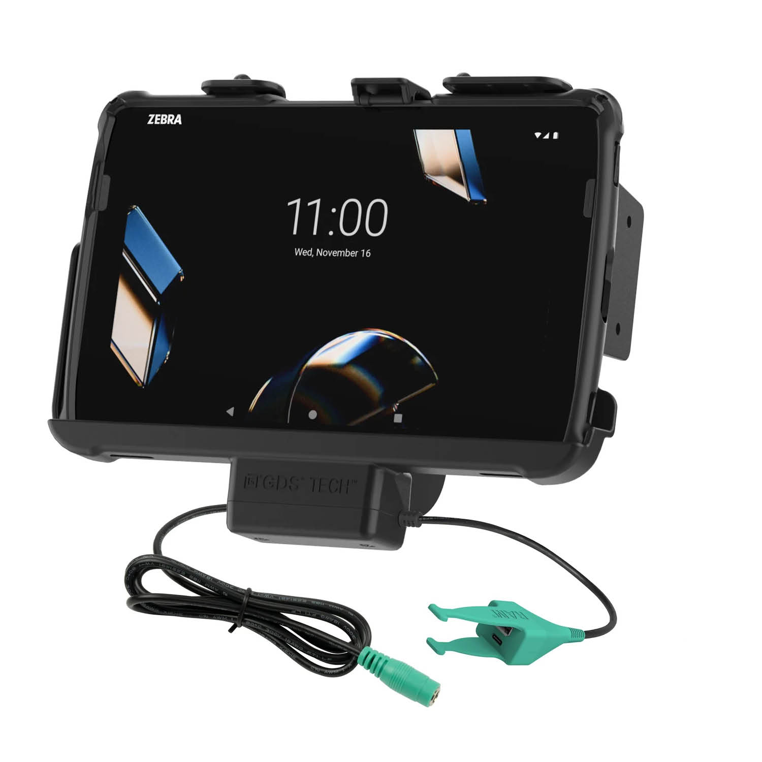 RAM Mounts EZ-Roll'R Holder for Zebra ET401, ET40 & ET45 (10") Tablets - In RAM Skin/Rugged Boot - 5.5mm DC & USB-A/USB-C Connector