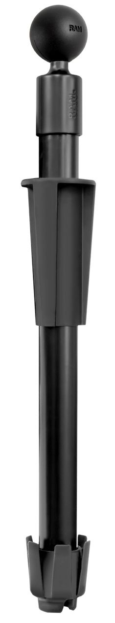 RAM Mounts Verbundstoff Press-N-Lock Basis mit Stab (ca. 300 mm) u. C-Kugel (1,5 Zoll) - Zubehör für Angelrutenhalter, im Polybeutel