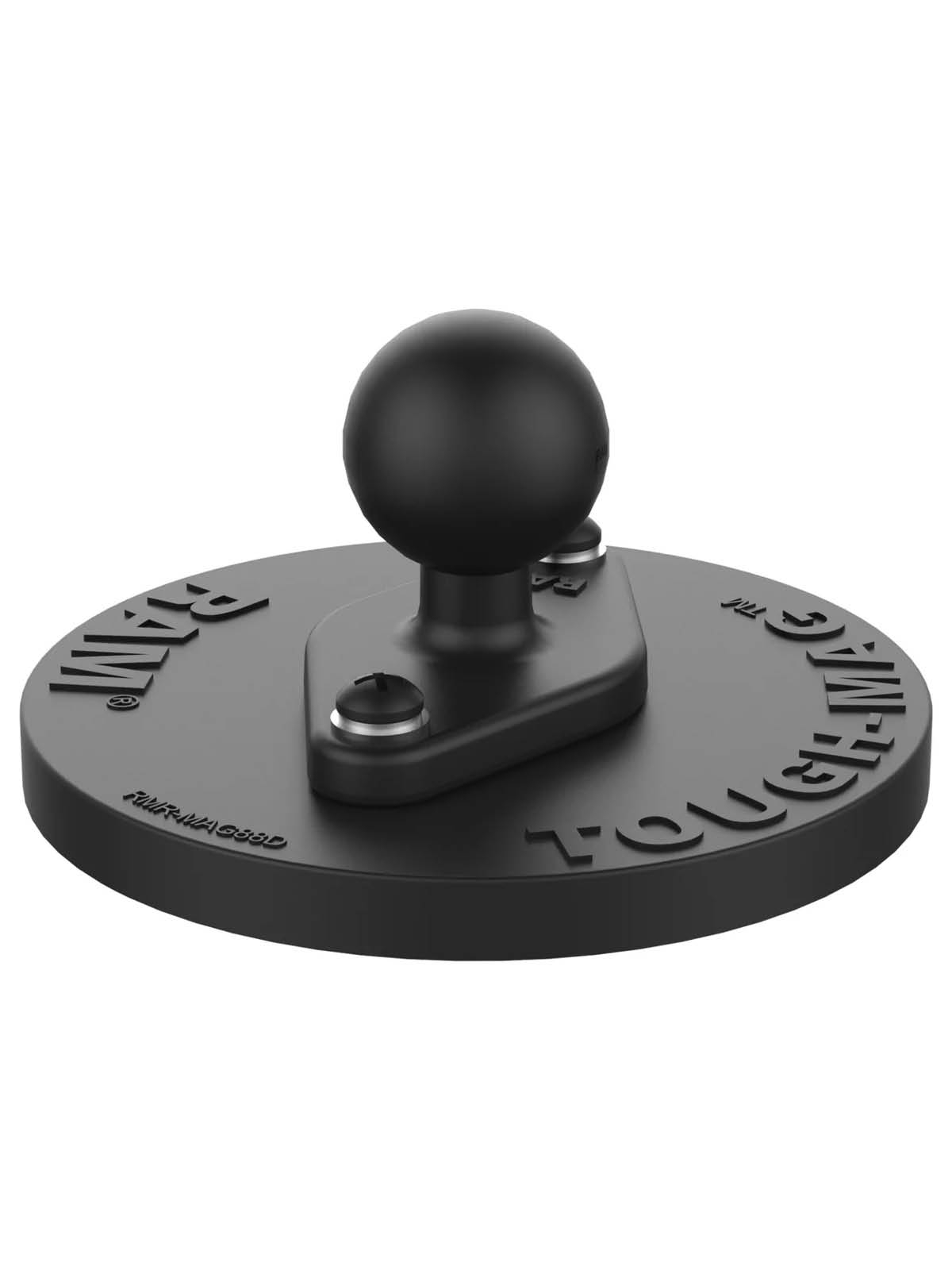 RAM Mounts Tough-Mag Basisplatte (rund) - B-Kugel (1 Zoll), magnetisch, 88 mm Durchmesser, 2-Loch AMPS
