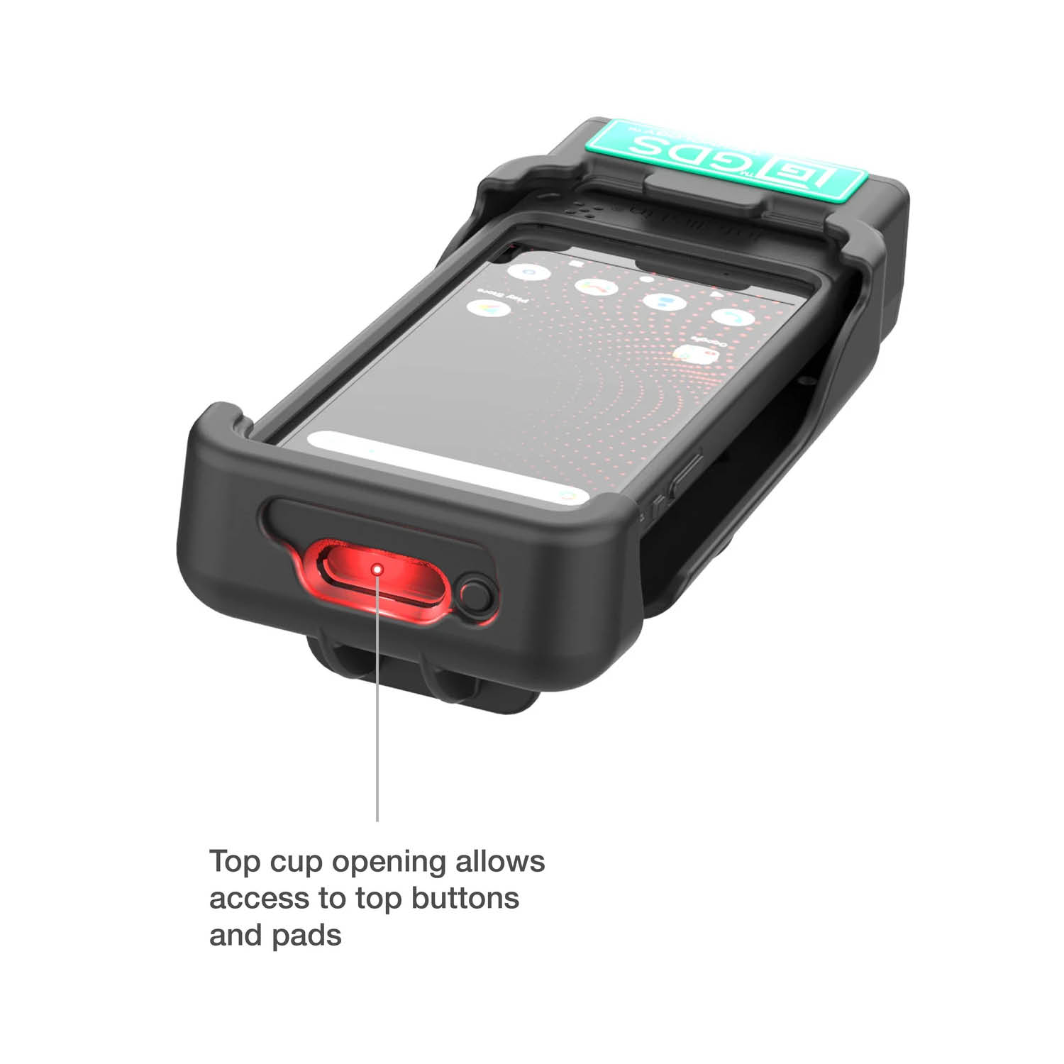RAM Mounts GDS Powered Locking Vehicle Dock for Honeywell CT37 (in IntelliSkin Protective Sleeve) - USB-C Power Supply - 2-Hole AMPS - GDS Technology