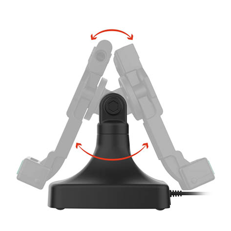 RAM Mounts GDS Uni-Conn Stand-Dockingstation - Dreh- & Schwenkbar - Dual USB-C & Daten - Pogo-Pads unten