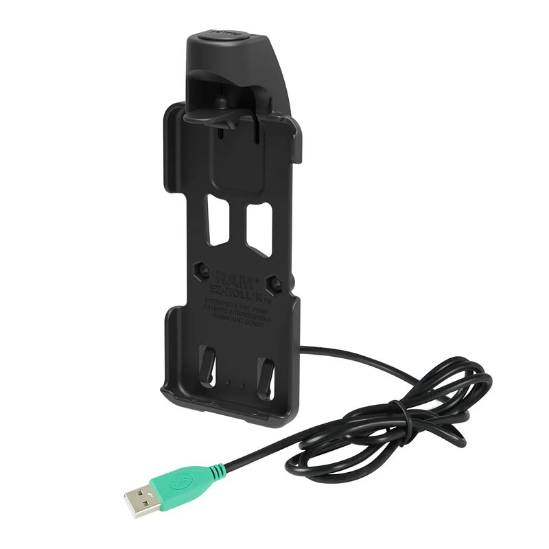 RAM Mounts EZ-Roll'r Halteschale Sonim XP Pro - Stromanbindung (USB-A), 2-Loch AMPS Anbindung