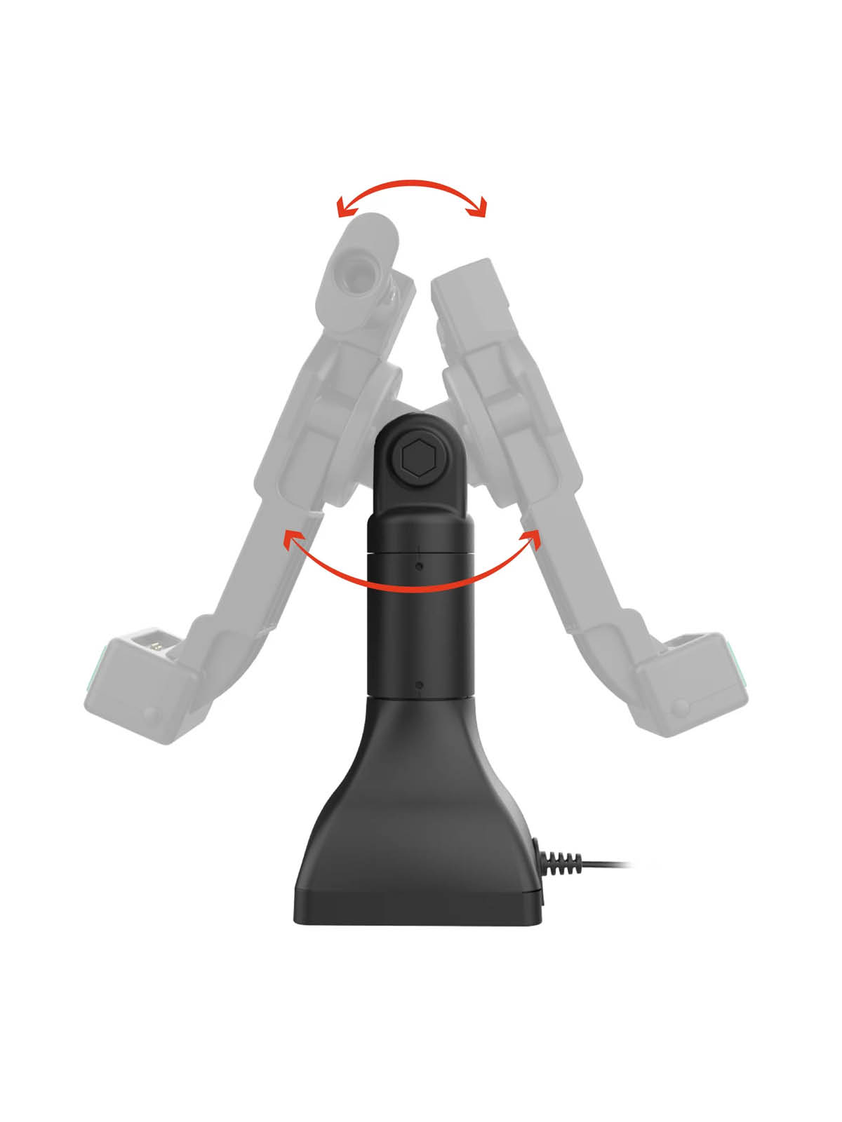 RAM Mounts GDS Uni-Conn Stand-Dockingstation (7 Zoll) mit Lösevorrichtung - Dreh-& Schwenkbar - Pogo-Pads unten - USB-C