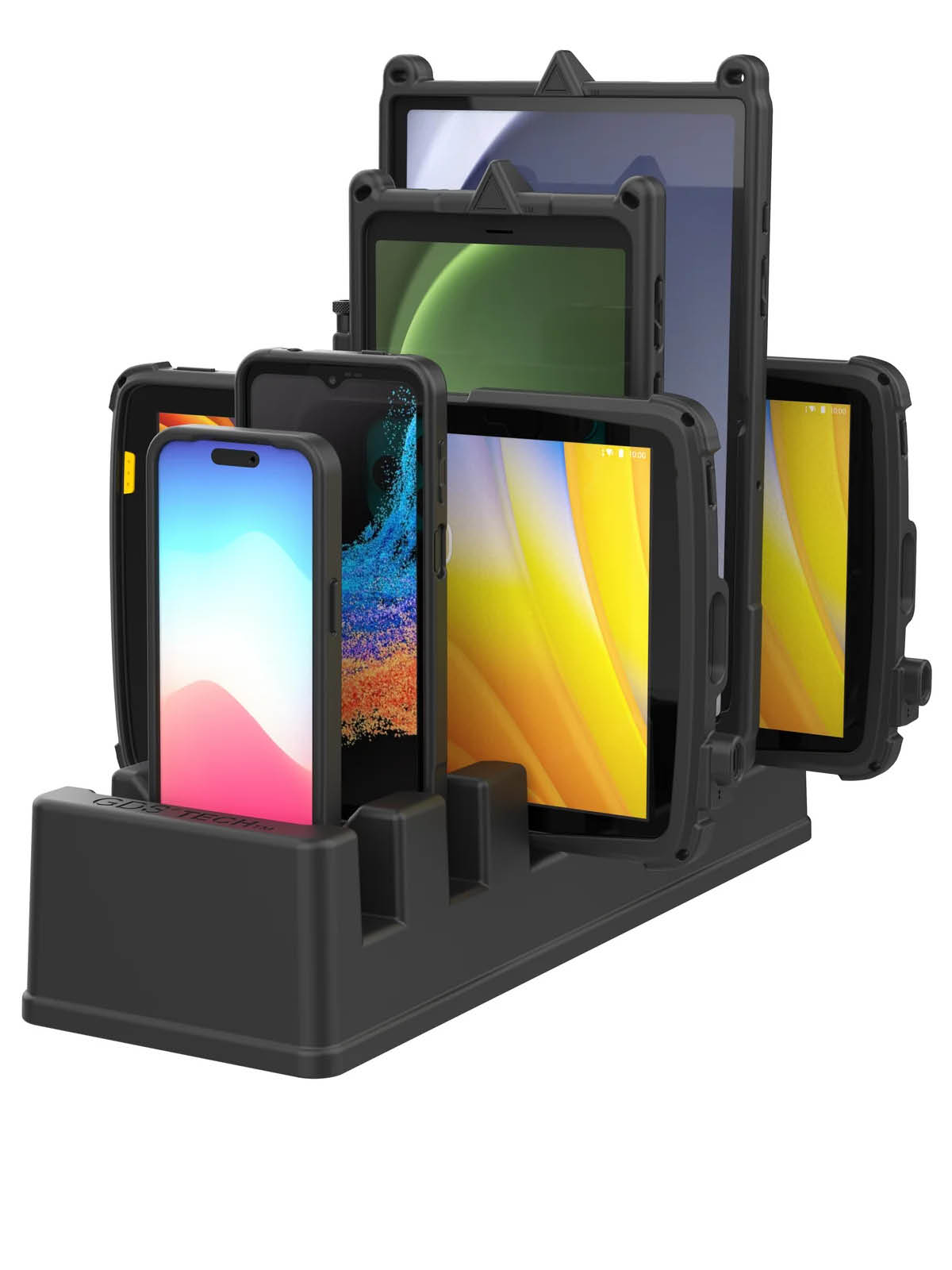 RAM Mounts 6-fach GDS Tisch-Ladestation für Handhelds & Tablets - In IntelliSkin Schutzhülle - Mit RJ45 (Ethernet)-Schnittstelle